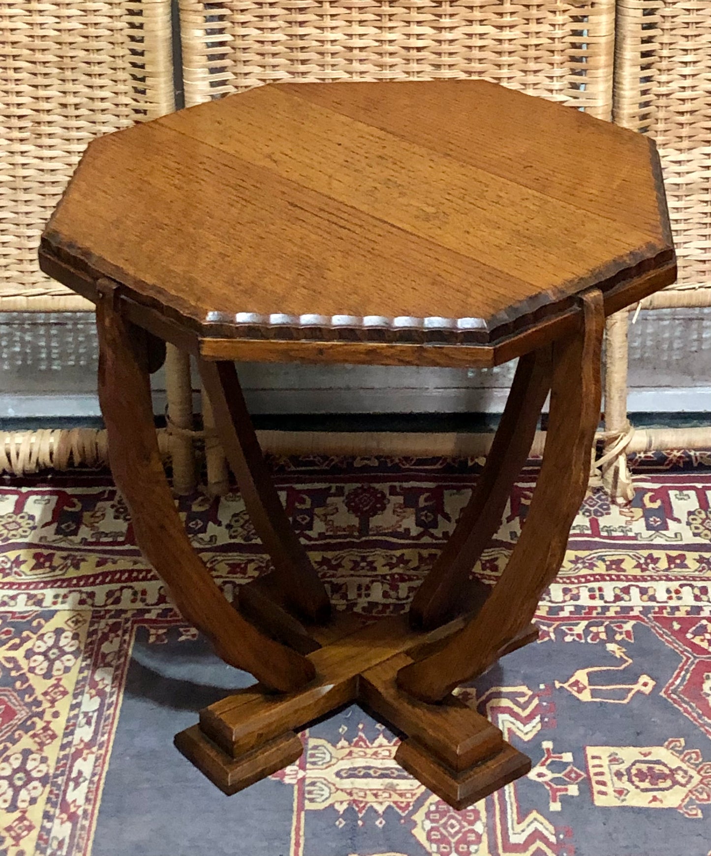 000614....Handsome Art Deco Oak Coffee Table