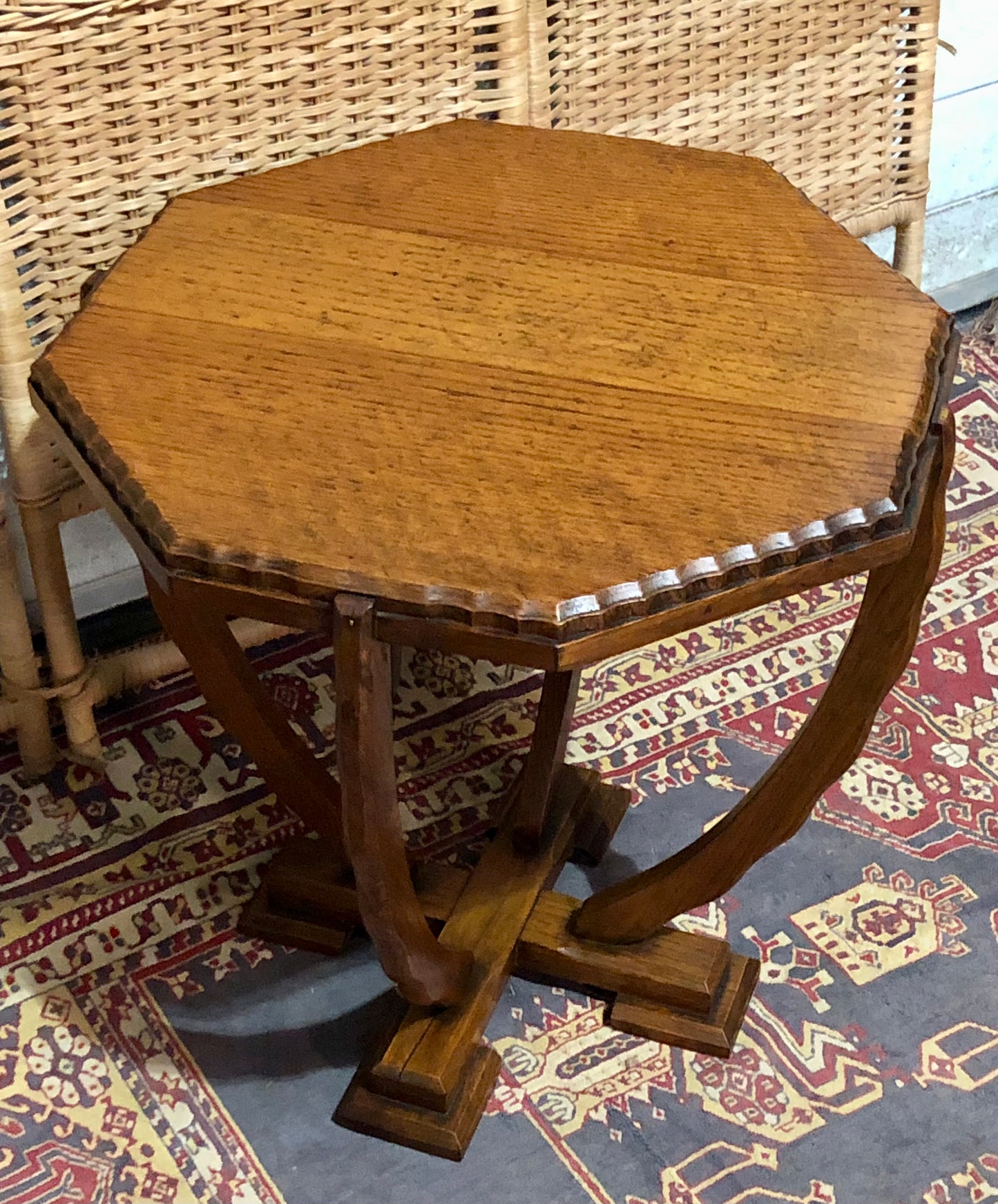 000614....Handsome Art Deco Oak Coffee Table