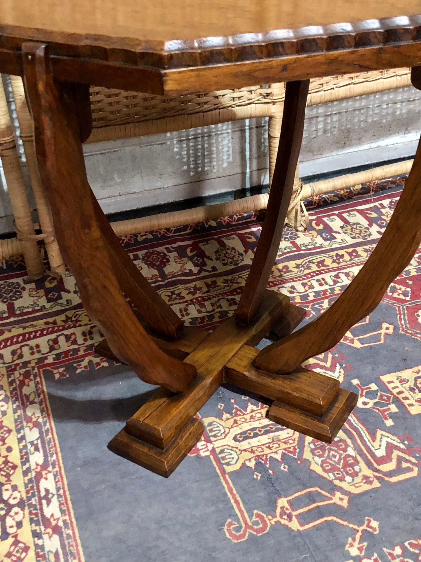 000614....Handsome Art Deco Oak Coffee Table