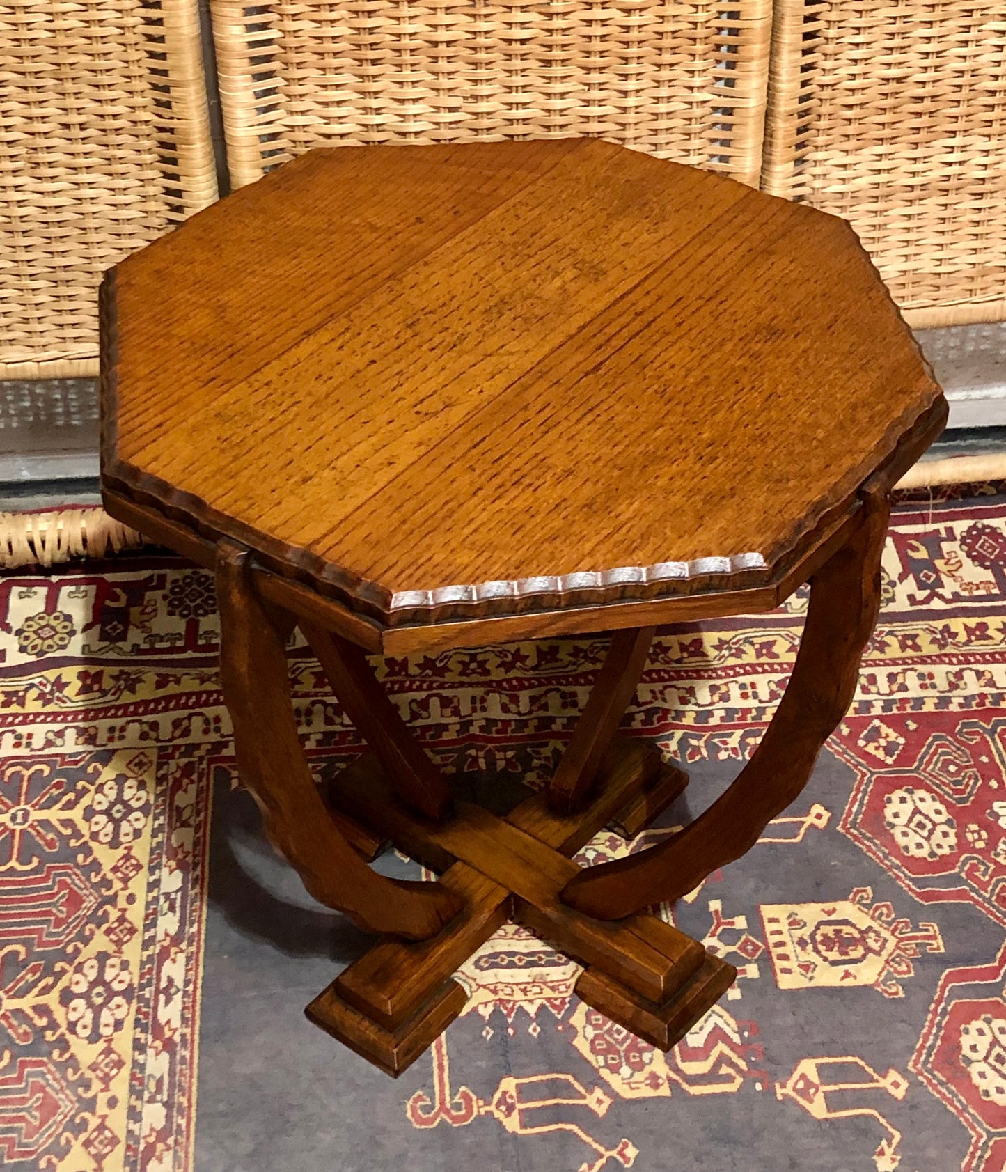 000614....Handsome Art Deco Oak Coffee Table