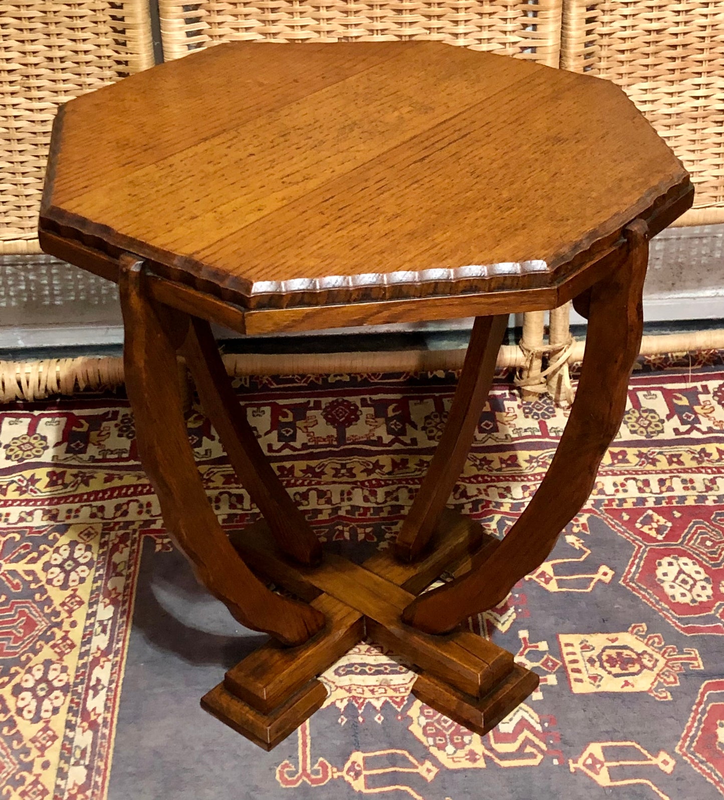 000614....Handsome Art Deco Oak Coffee Table