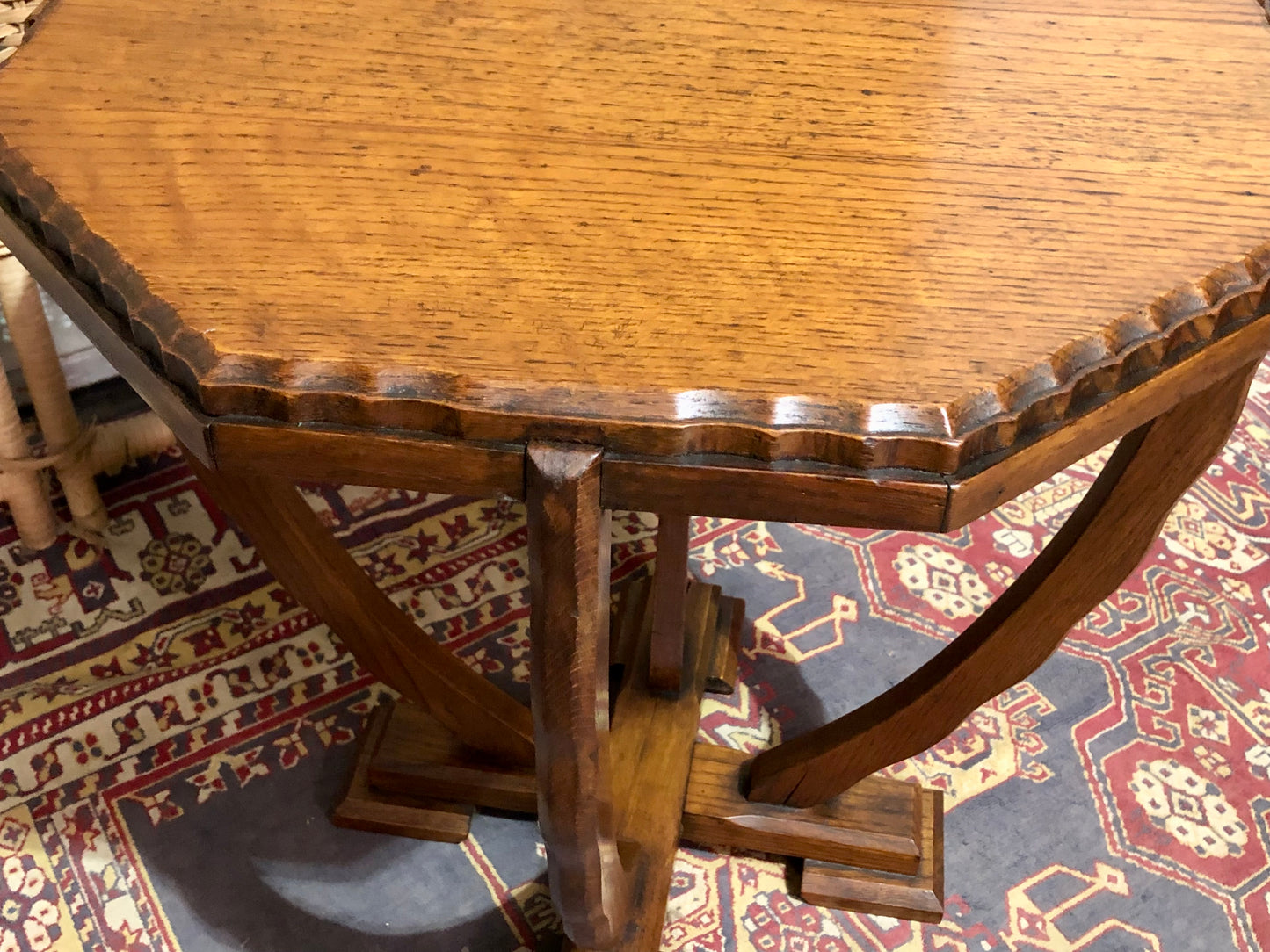 000614....Handsome Art Deco Oak Coffee Table