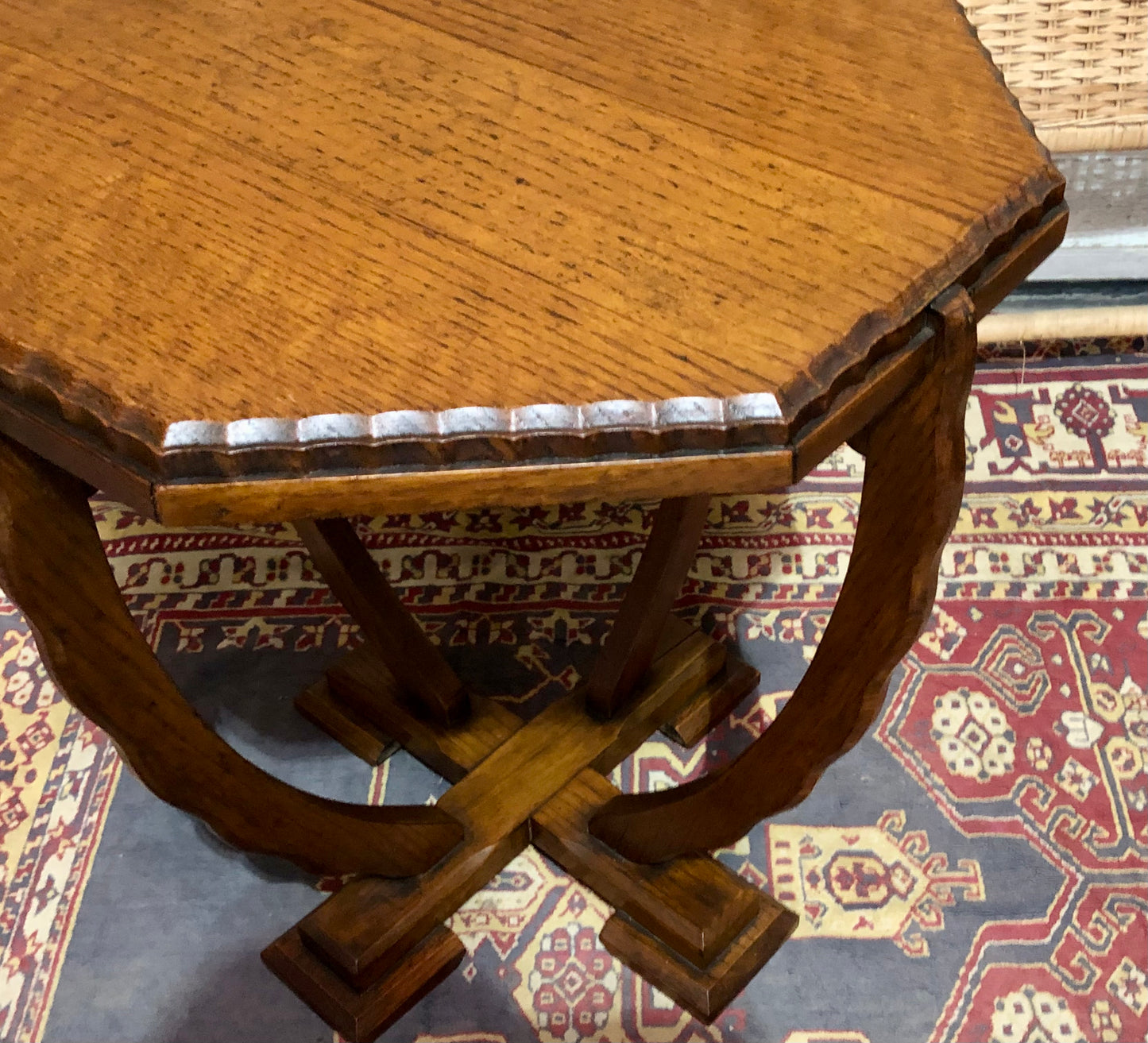 000614....Handsome Art Deco Oak Coffee Table