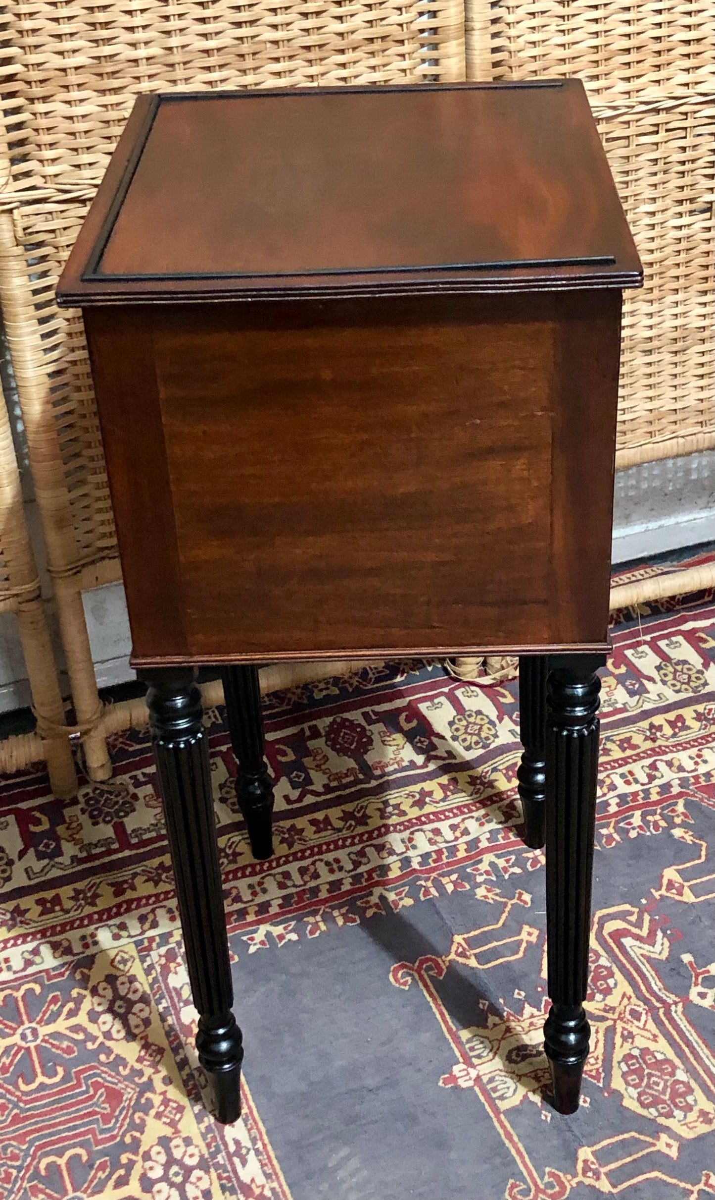 000613....Handsome Antique Mahogany Bedside Table