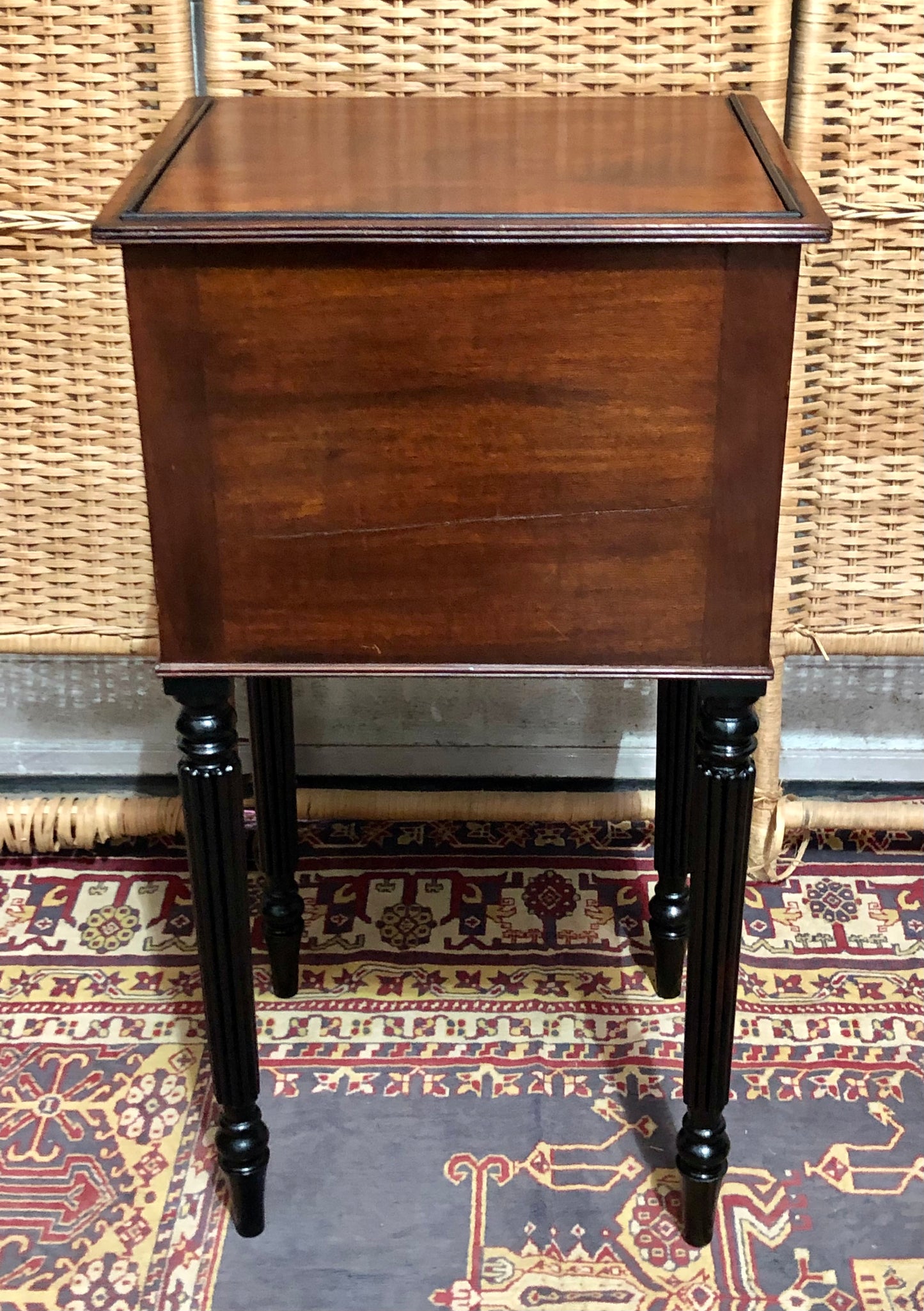 000613....Handsome Antique Mahogany Bedside Table