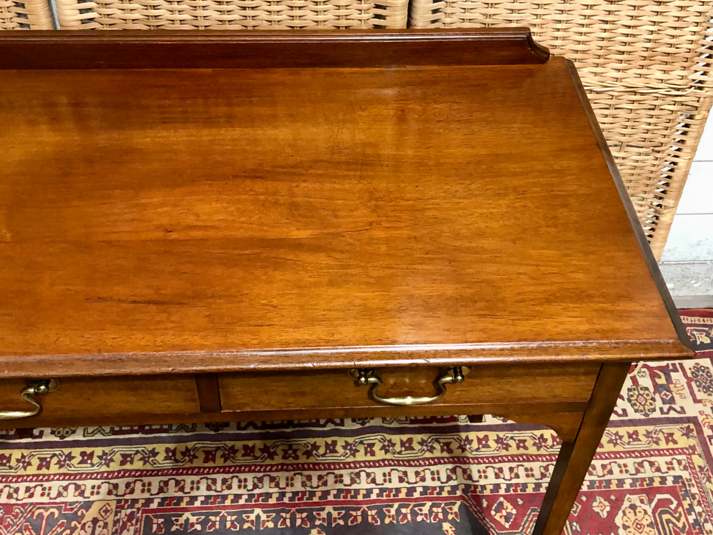 000612....Handsome Edwardian Mahogany Writing/Hall Table