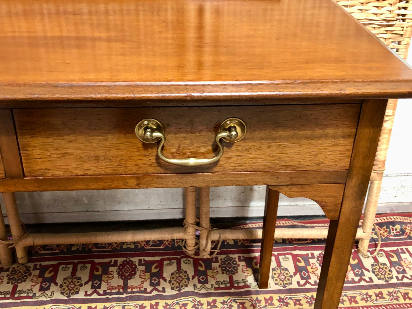 000612....Handsome Edwardian Mahogany Writing/Hall Table