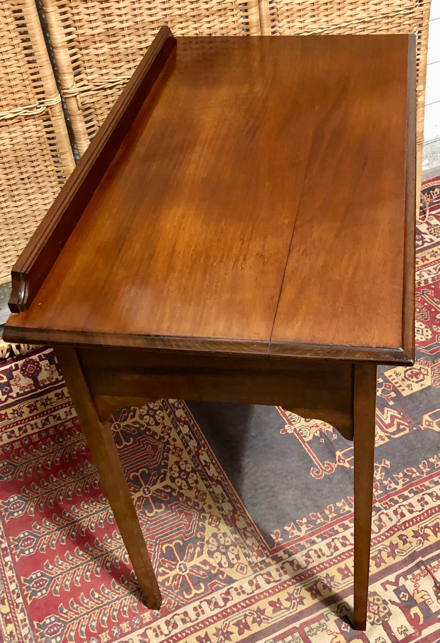 000612....Handsome Edwardian Mahogany Writing/Hall Table