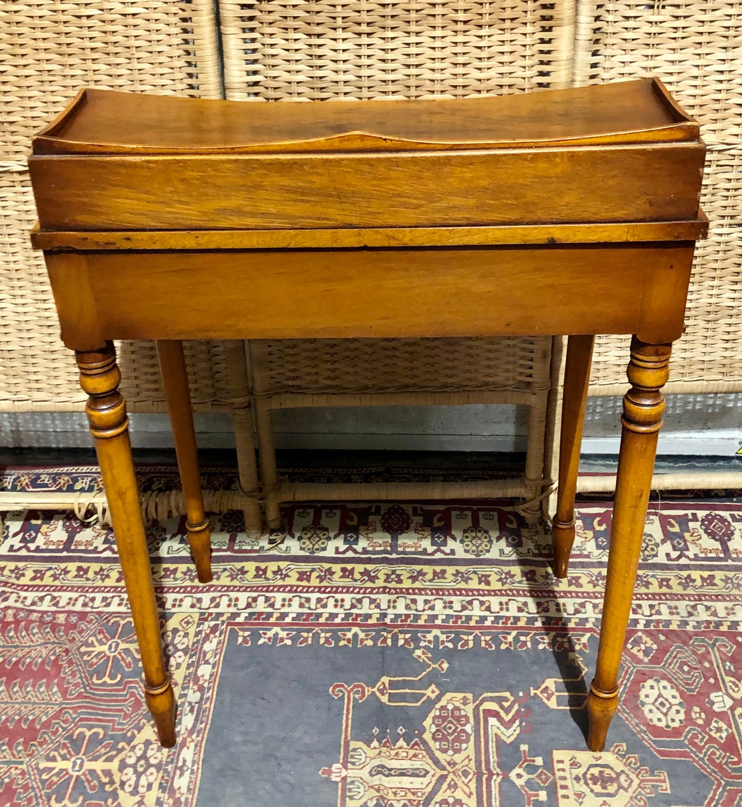 000611....Handsome Small Vintage Yew Writing Table