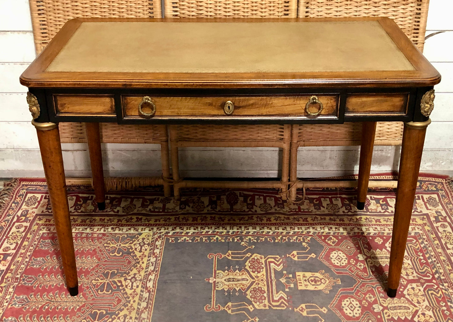 000609....Handsome Vintage Empire Style Mahogany Writing Table/Desk