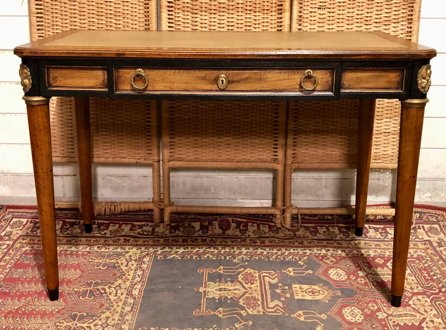 000609....Handsome Vintage Empire Style Mahogany Writing Table/Desk