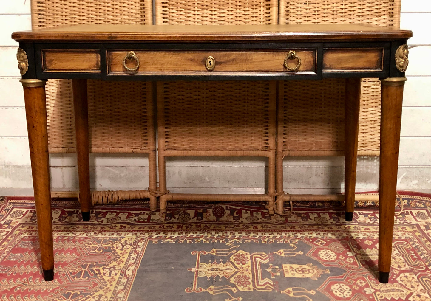 000609....Handsome Vintage Empire Style Mahogany Writing Table/Desk