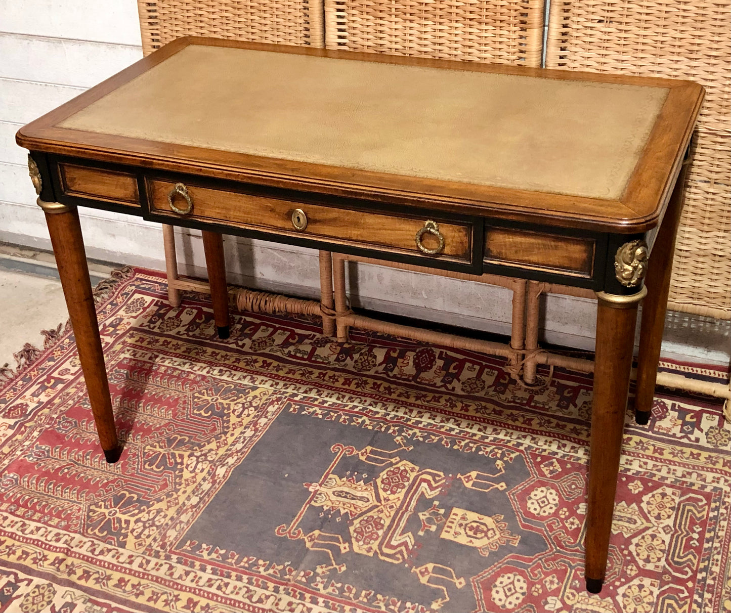 000609....Handsome Vintage Empire Style Mahogany Writing Table/Desk