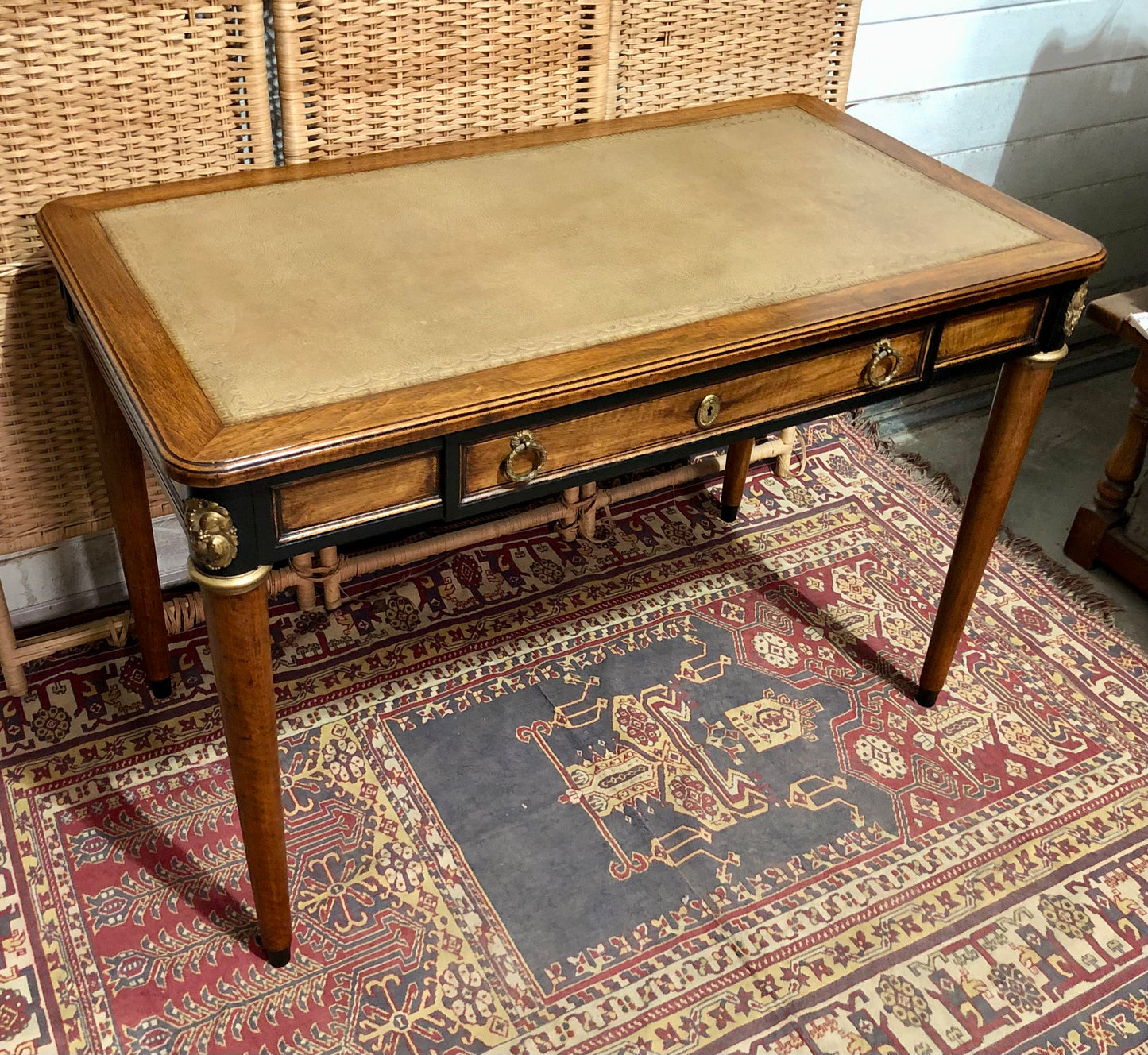 000609....Handsome Vintage Empire Style Mahogany Writing Table/Desk