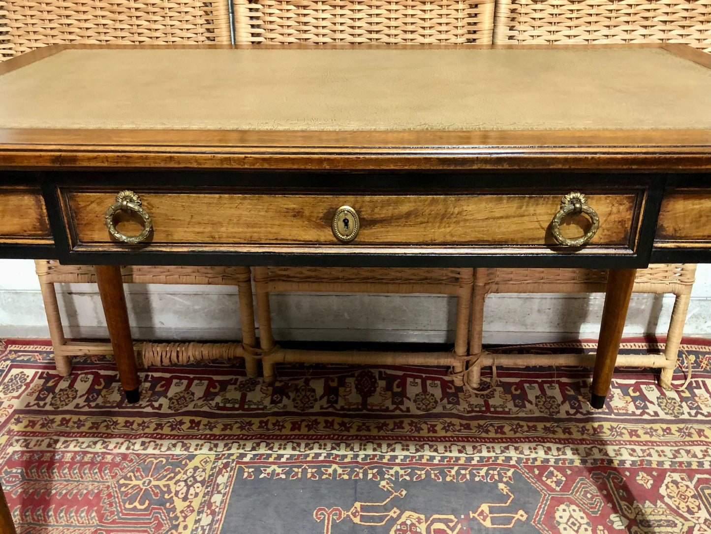 000609....Handsome Vintage Empire Style Mahogany Writing Table/Desk