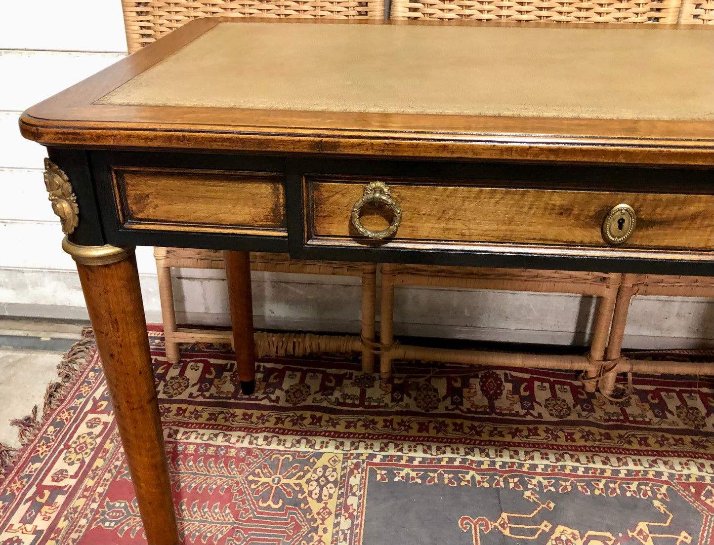 000609....Handsome Vintage Empire Style Mahogany Writing Table/Desk