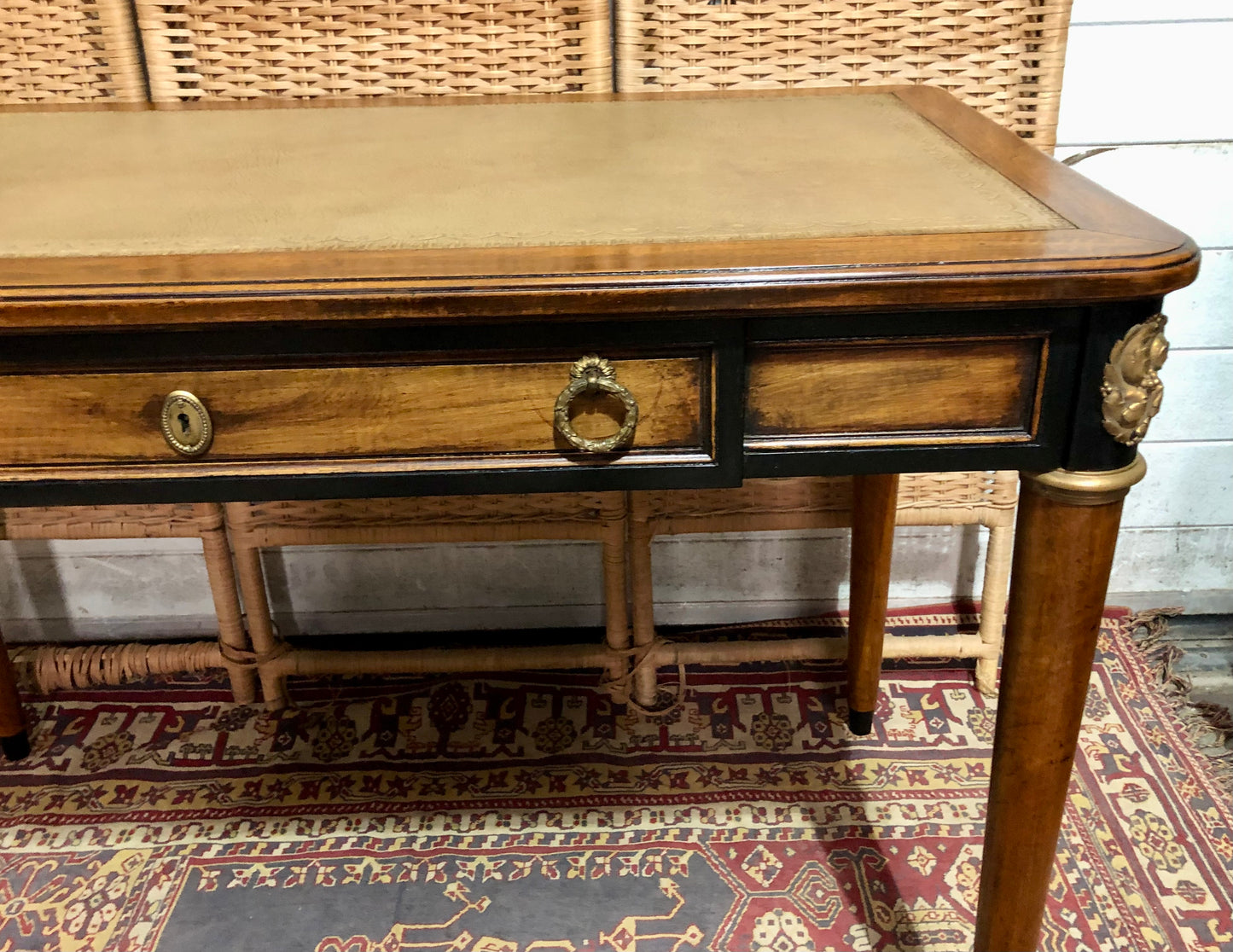 000609....Handsome Vintage Empire Style Mahogany Writing Table/Desk