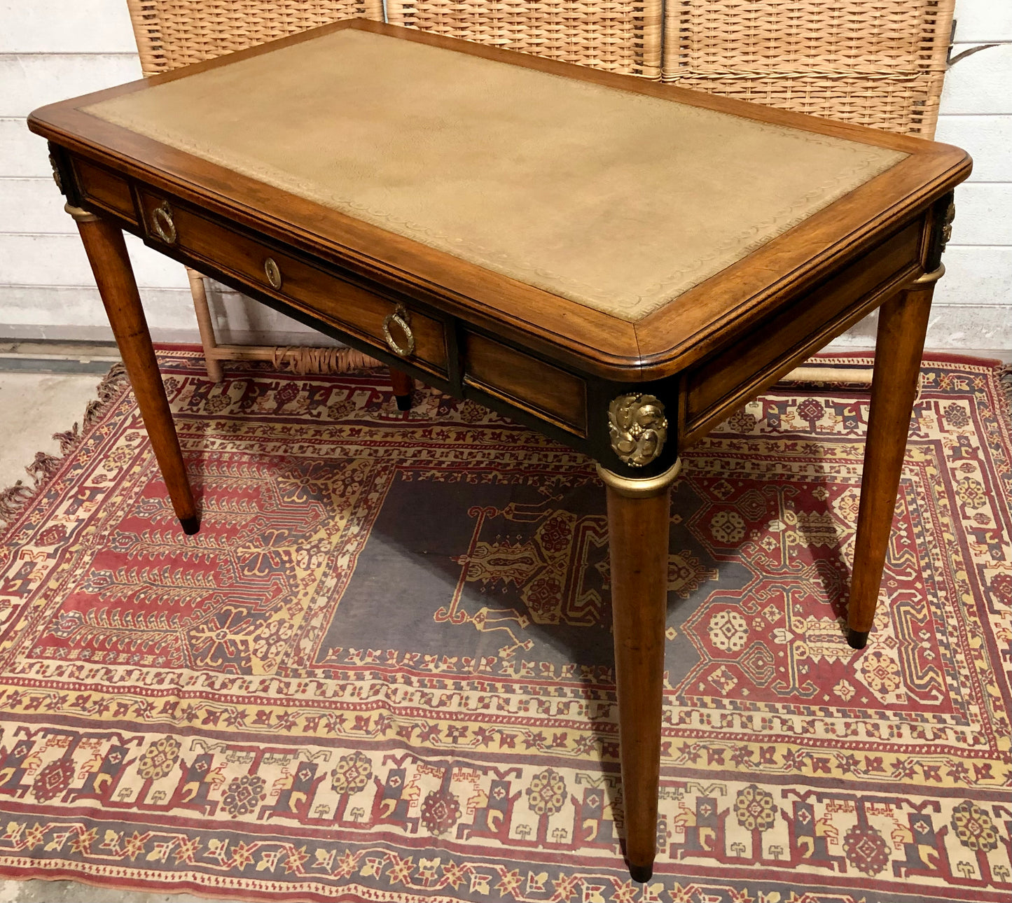 000609....Handsome Vintage Empire Style Mahogany Writing Table/Desk