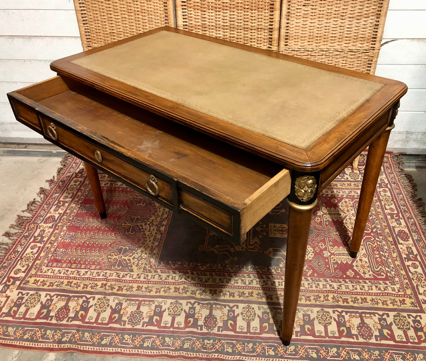 000609....Handsome Vintage Empire Style Mahogany Writing Table/Desk