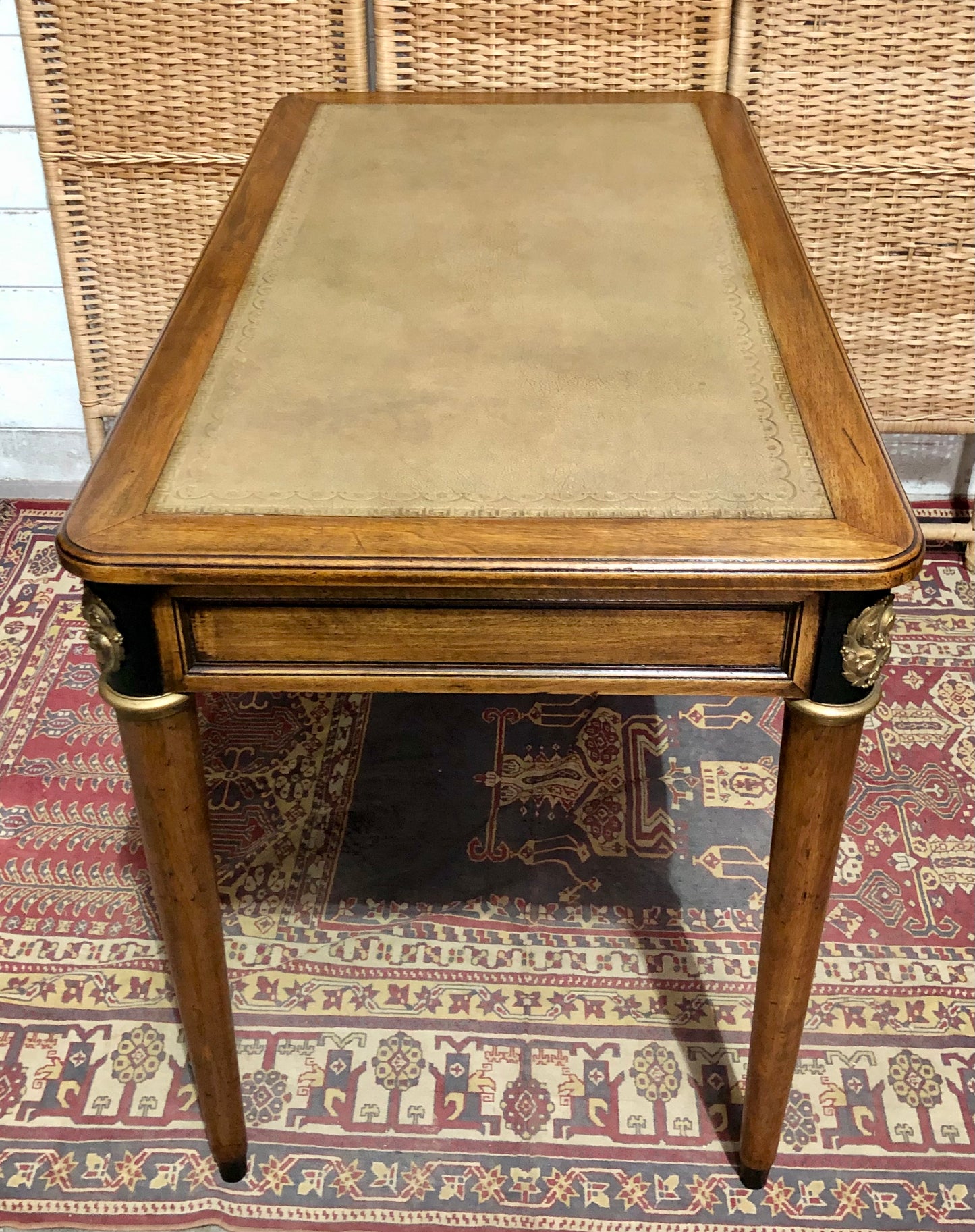 000609....Handsome Vintage Empire Style Mahogany Writing Table/Desk