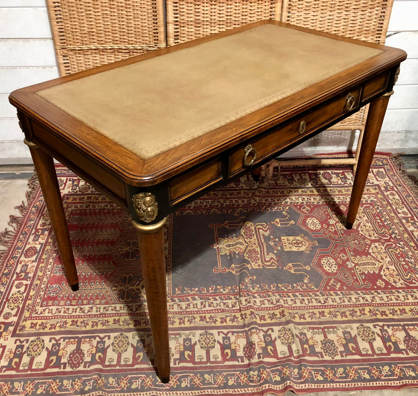 000609....Handsome Vintage Empire Style Mahogany Writing Table/Desk