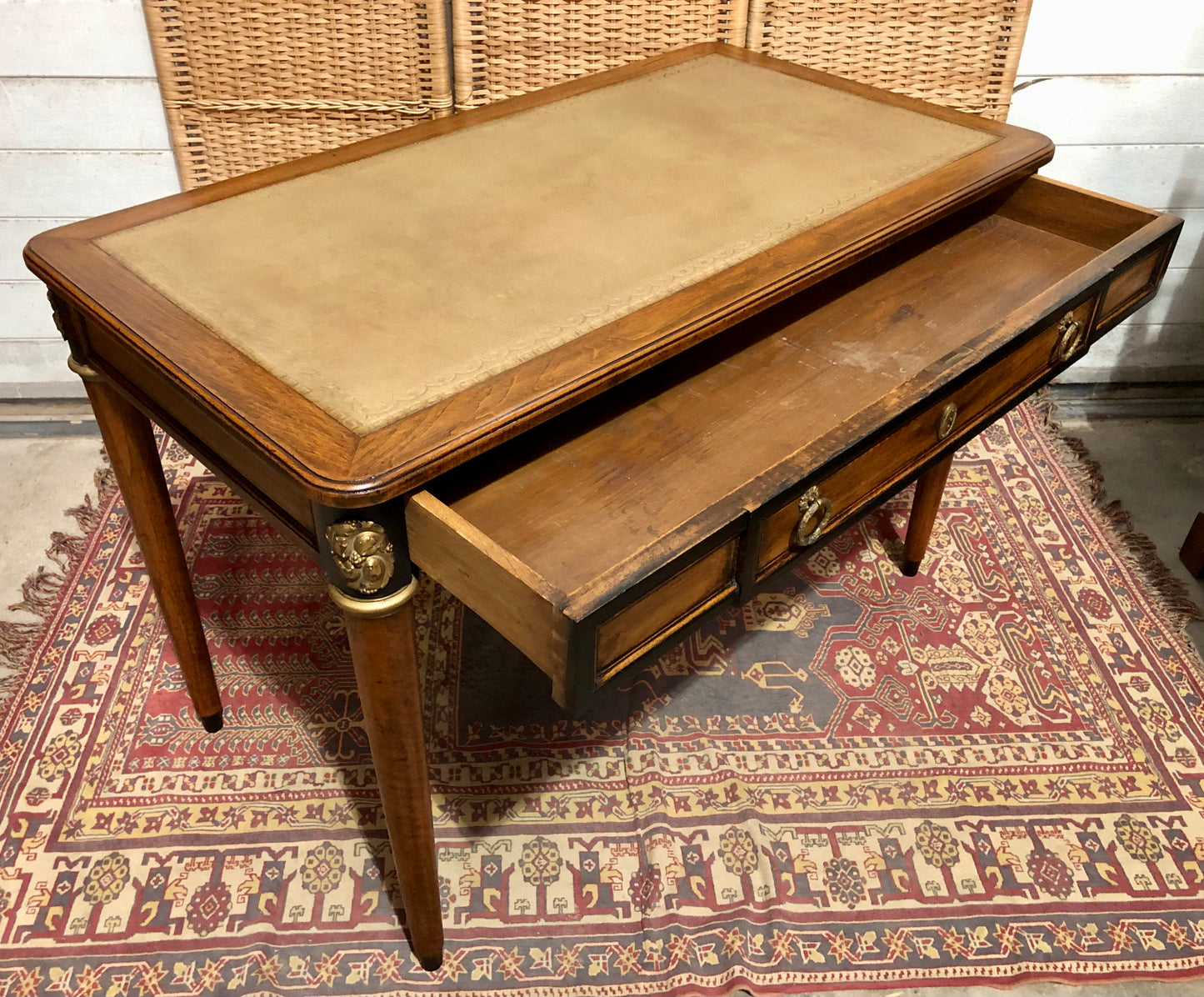 000609....Handsome Vintage Empire Style Mahogany Writing Table/Desk