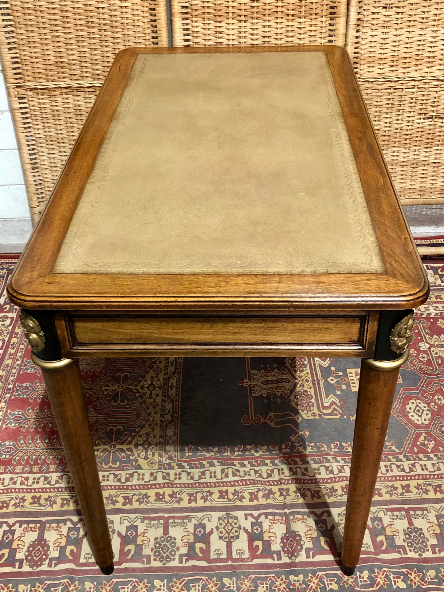 000609....Handsome Vintage Empire Style Mahogany Writing Table/Desk