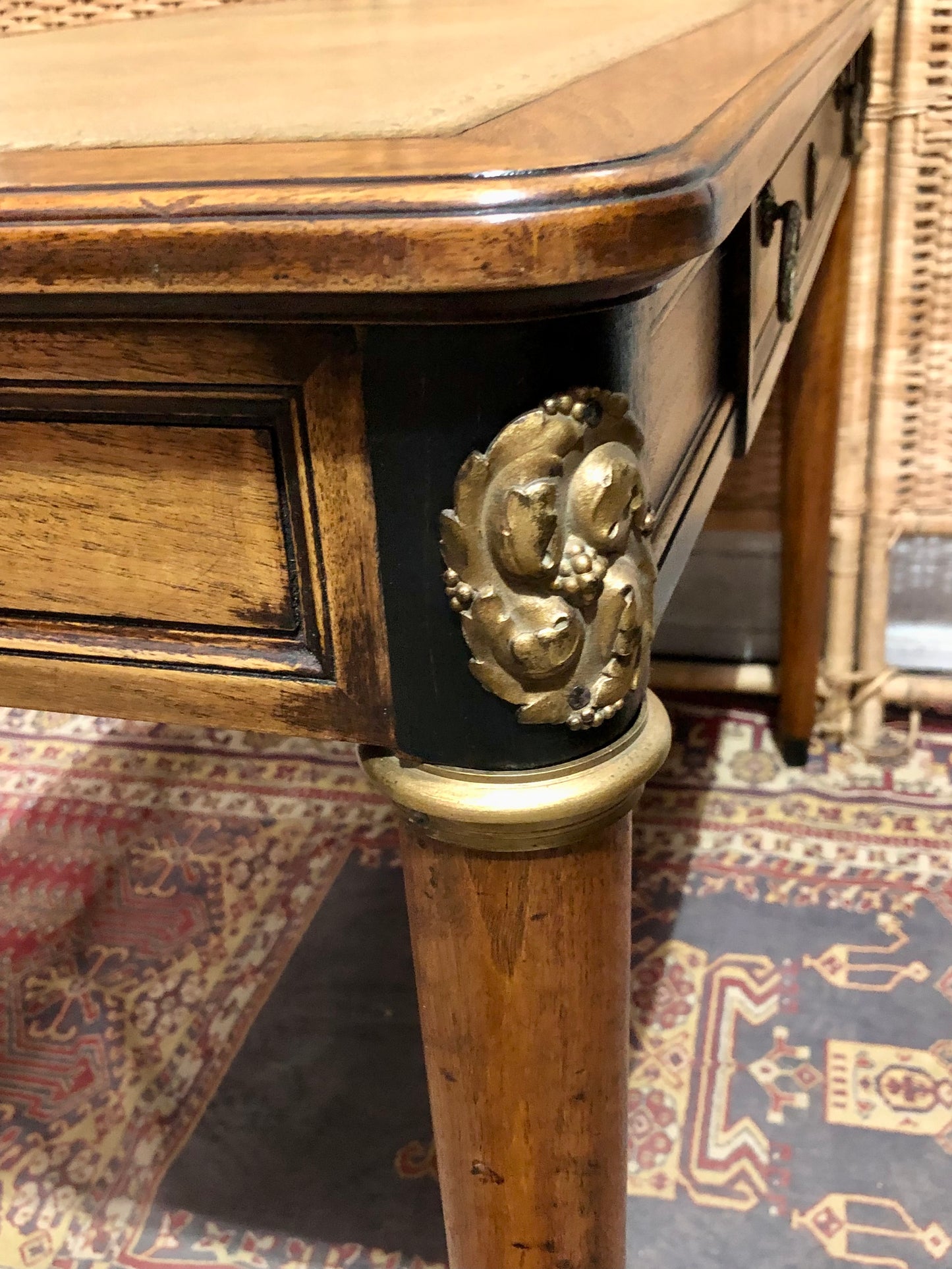 000609....Handsome Vintage Empire Style Mahogany Writing Table/Desk