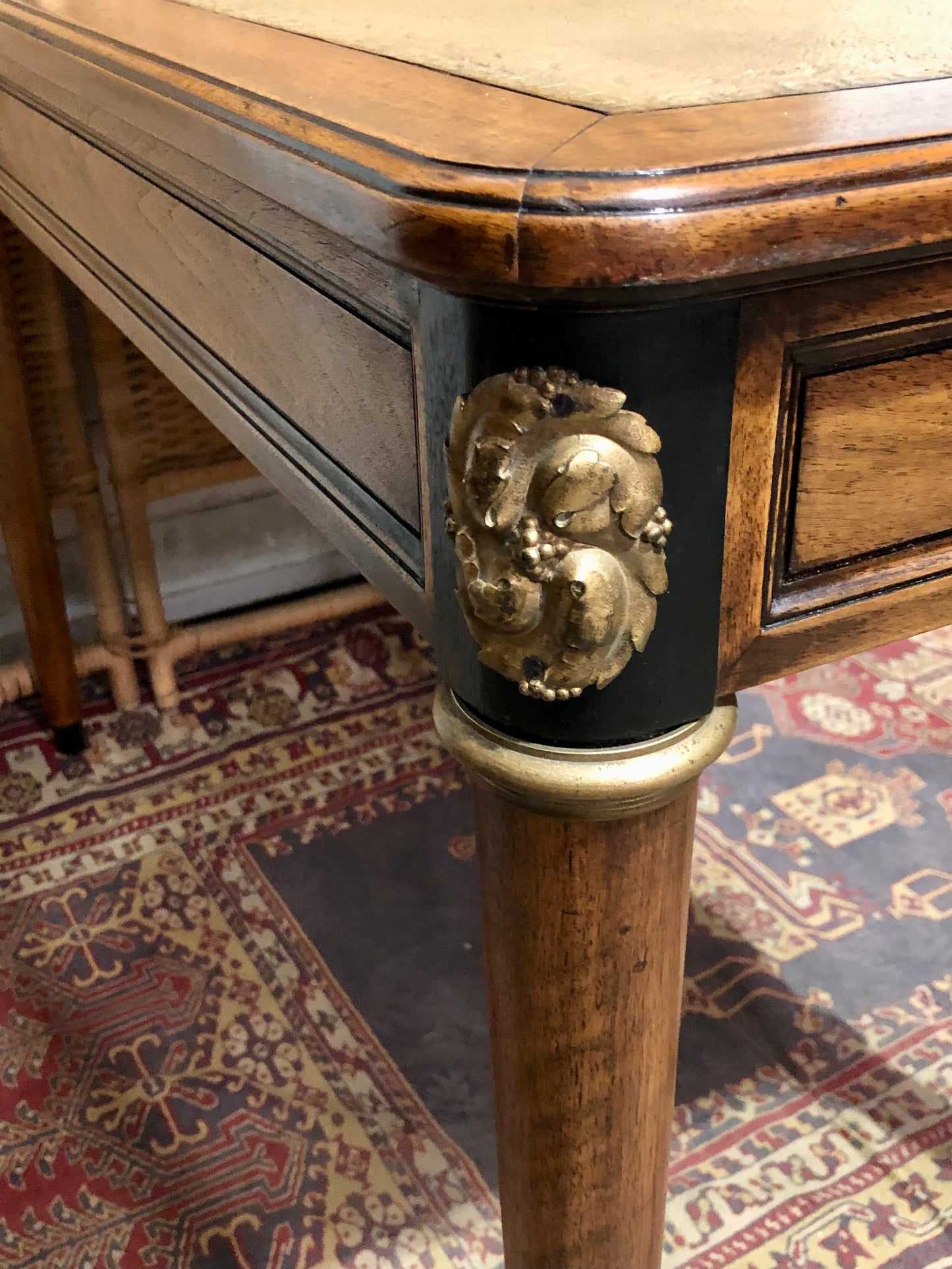 000609....Handsome Vintage Empire Style Mahogany Writing Table/Desk