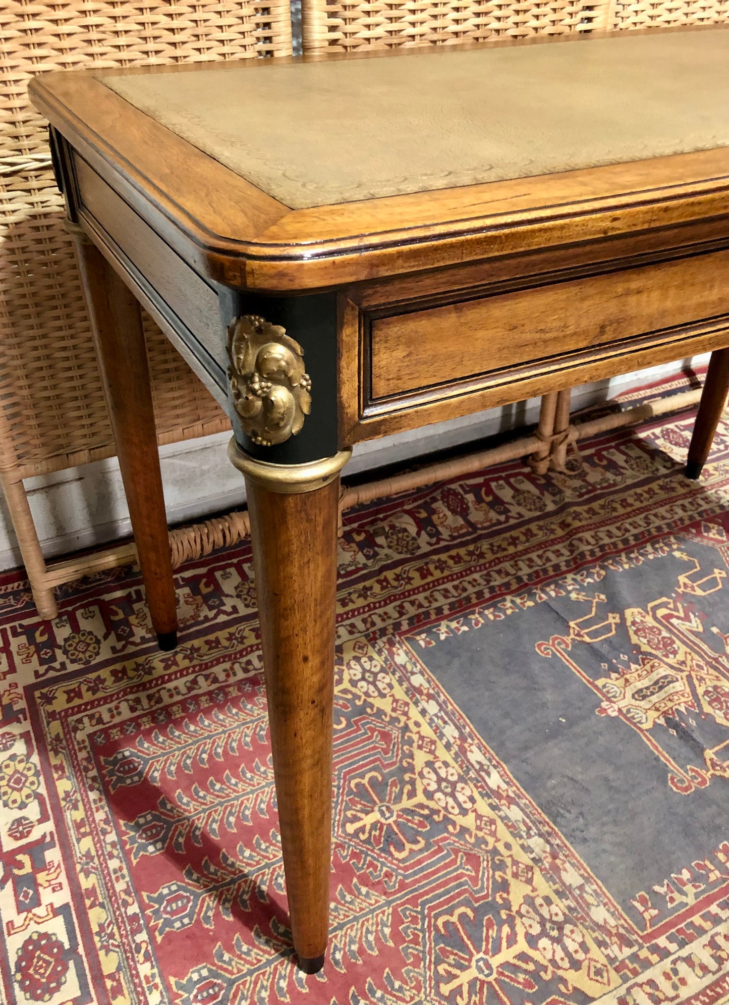 000609....Handsome Vintage Empire Style Mahogany Writing Table/Desk