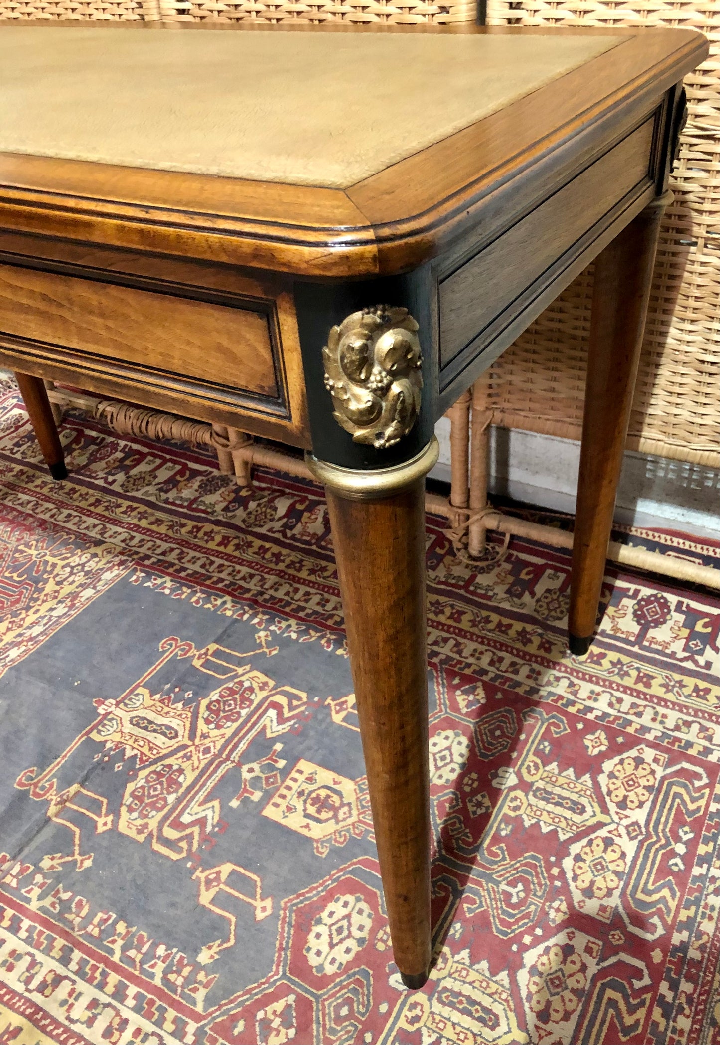 000609....Handsome Vintage Empire Style Mahogany Writing Table/Desk