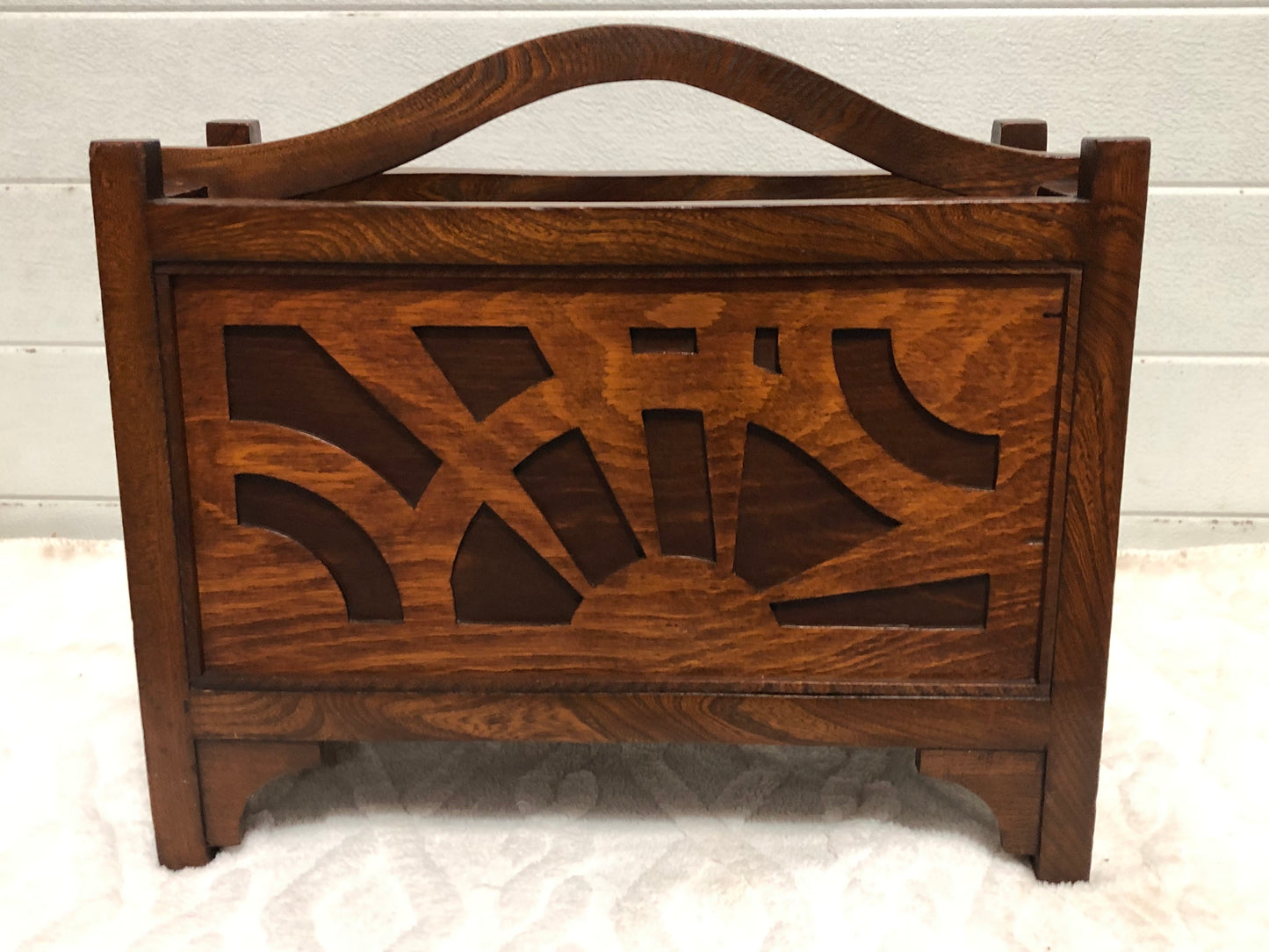 000607....Handsome Art Deco Magazine/Record Rack