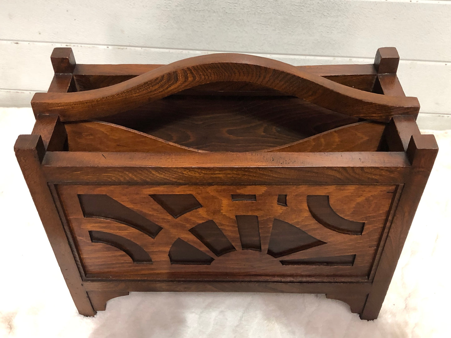 000607....Handsome Art Deco Magazine/Record Rack