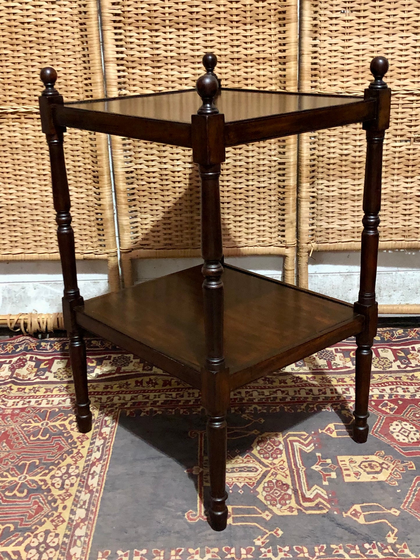 000603....Handsome Antique Mahogany Bedside/Lamp Table ( sold )