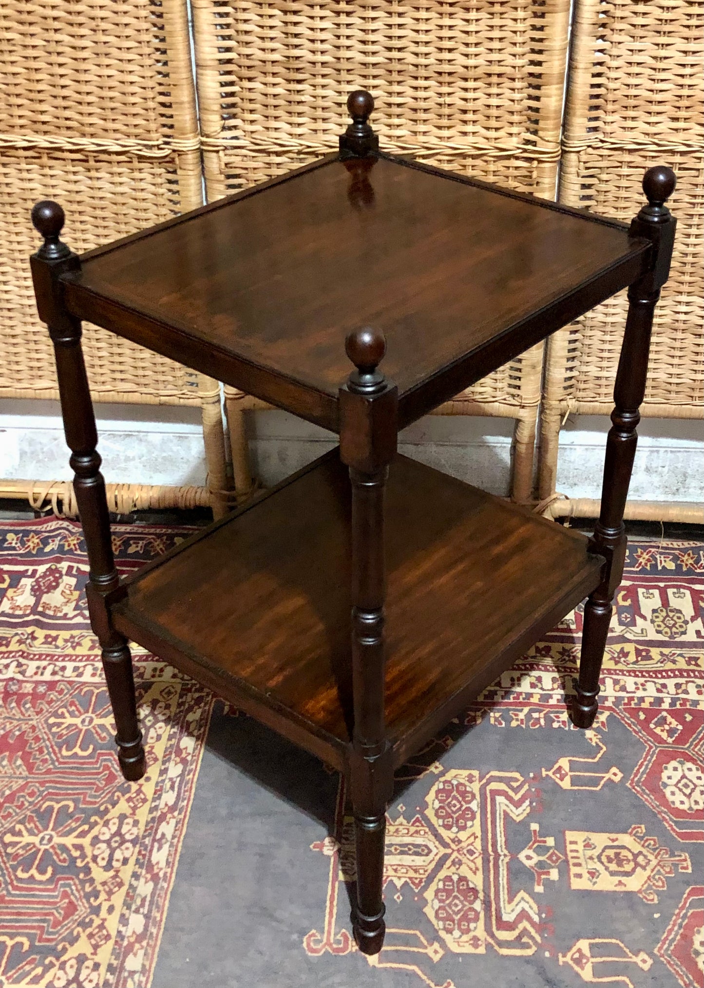000603....Handsome Antique Mahogany Bedside/Lamp Table ( sold )