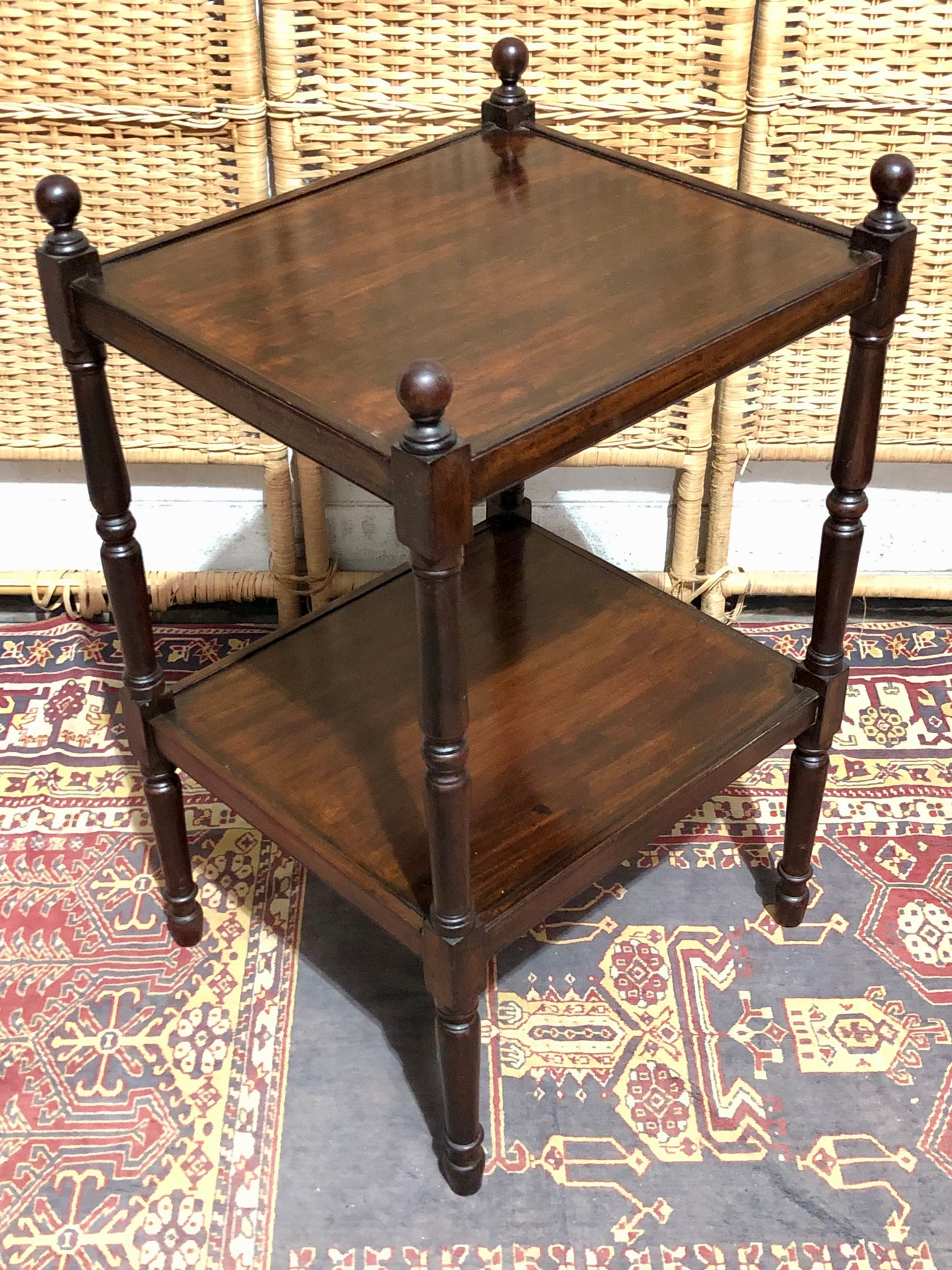 000603....Handsome Antique Mahogany Bedside/Lamp Table ( sold )