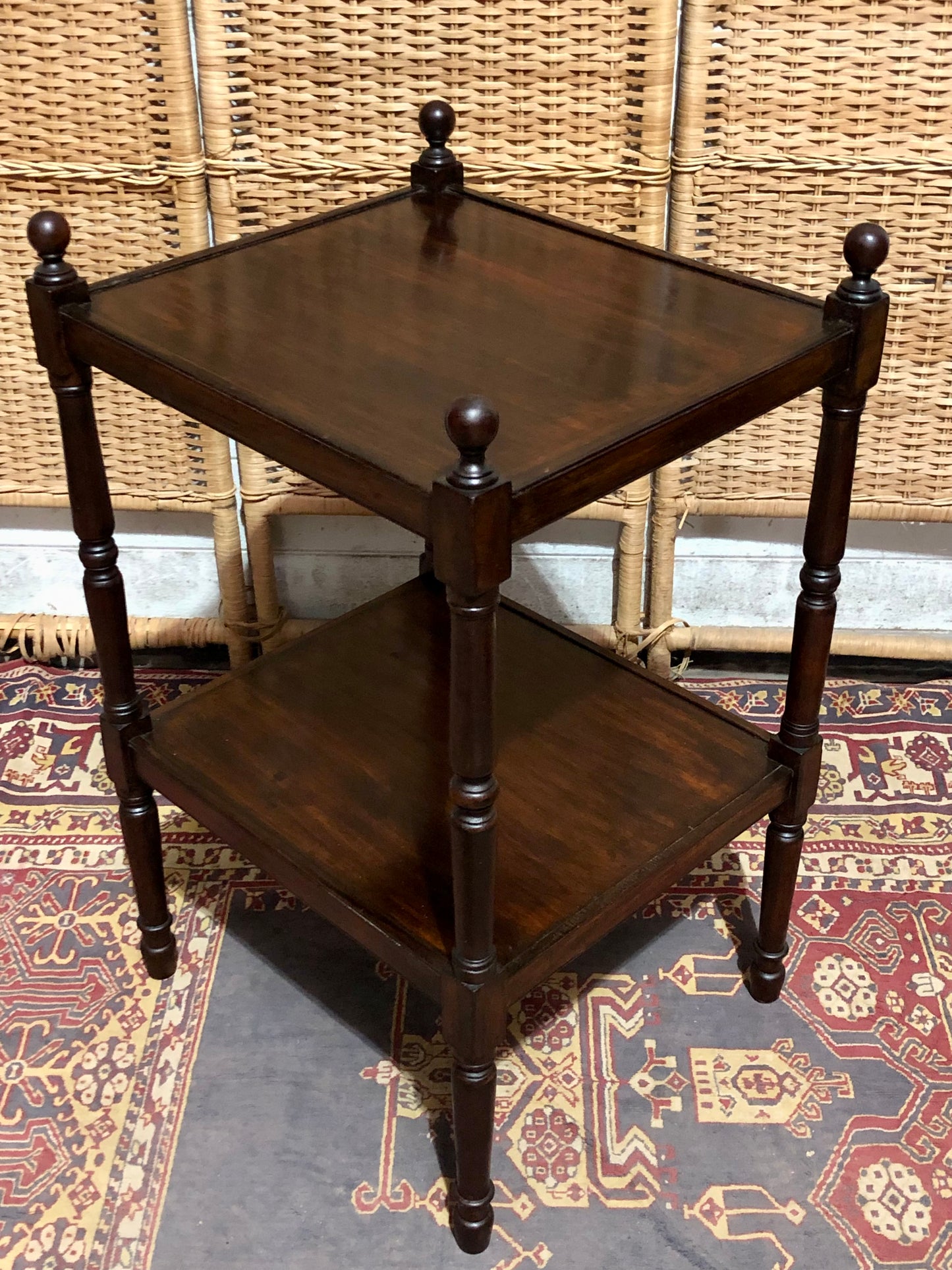 000603....Handsome Antique Mahogany Bedside/Lamp Table ( sold )
