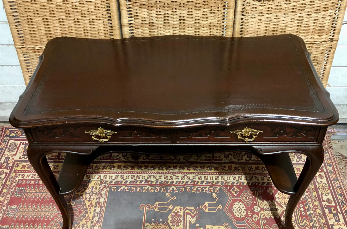 000598....Handsome Antique Mahogany Writing/Hall Table