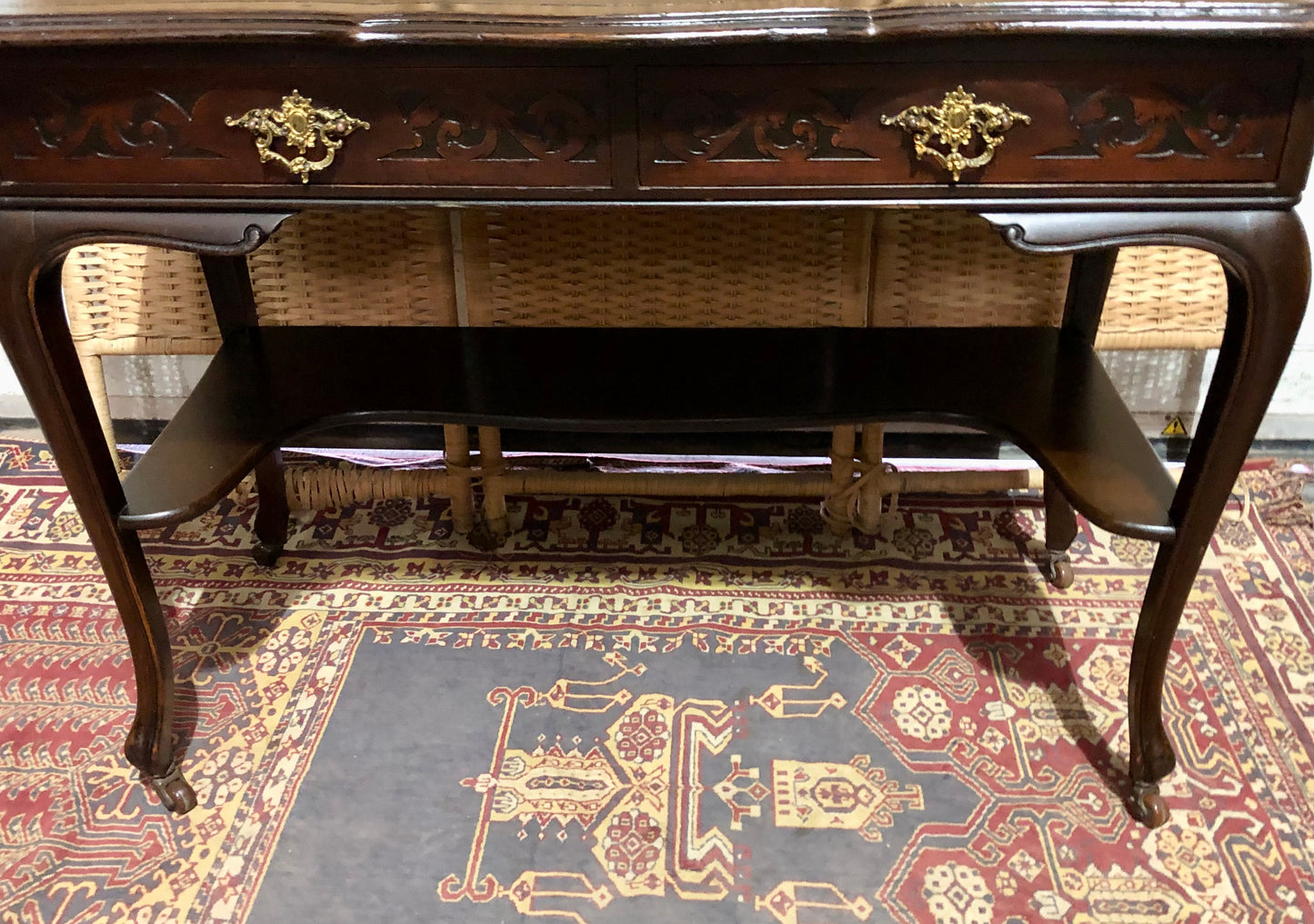 000598....Handsome Antique Mahogany Writing/Hall Table