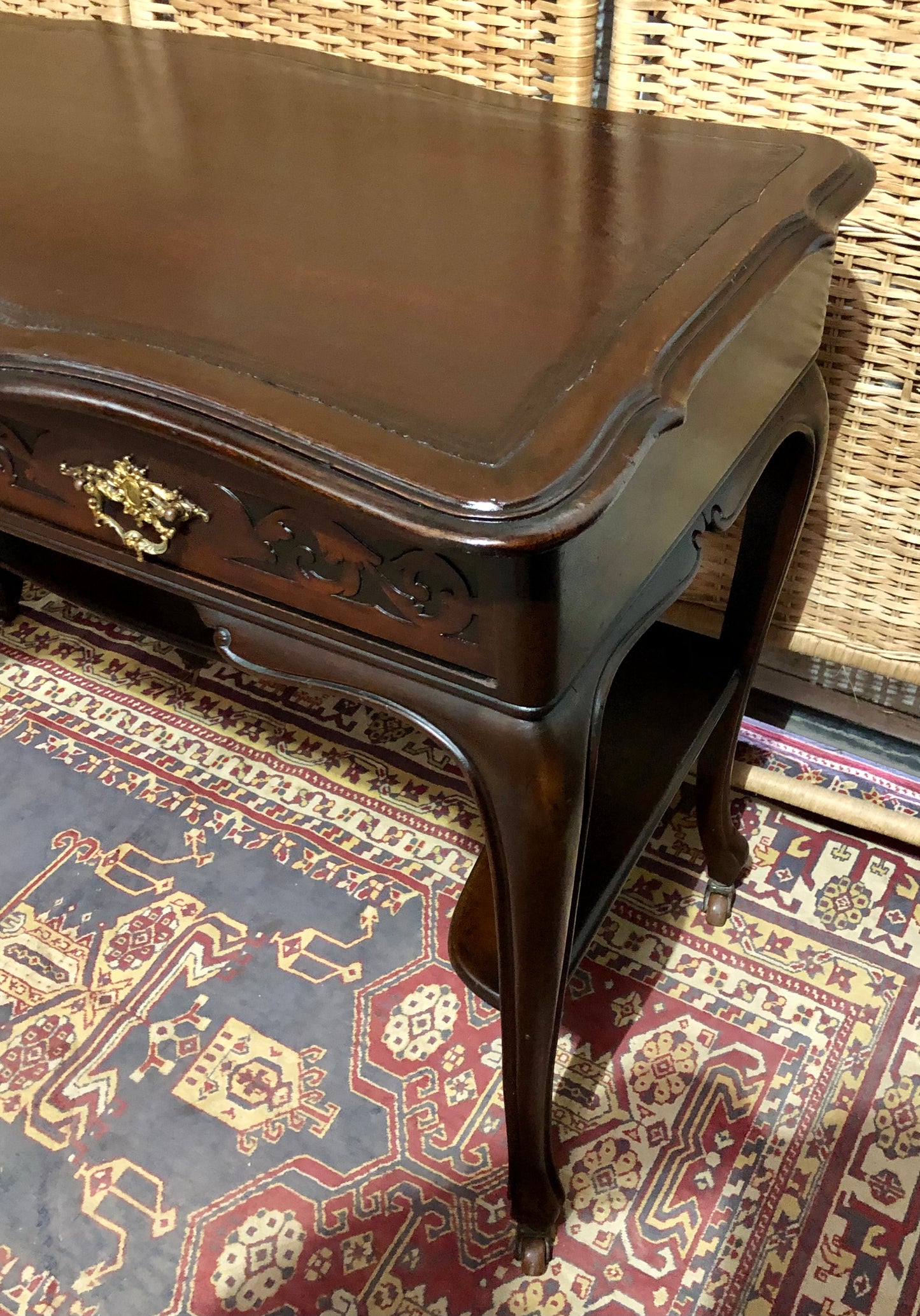 000598....Handsome Antique Mahogany Writing/Hall Table