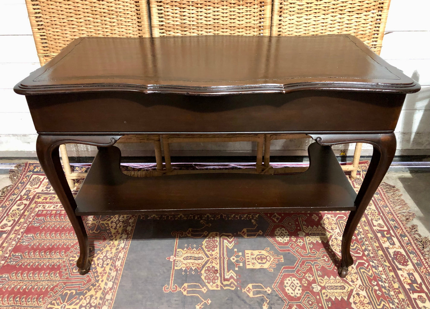 000598....Handsome Antique Mahogany Writing/Hall Table