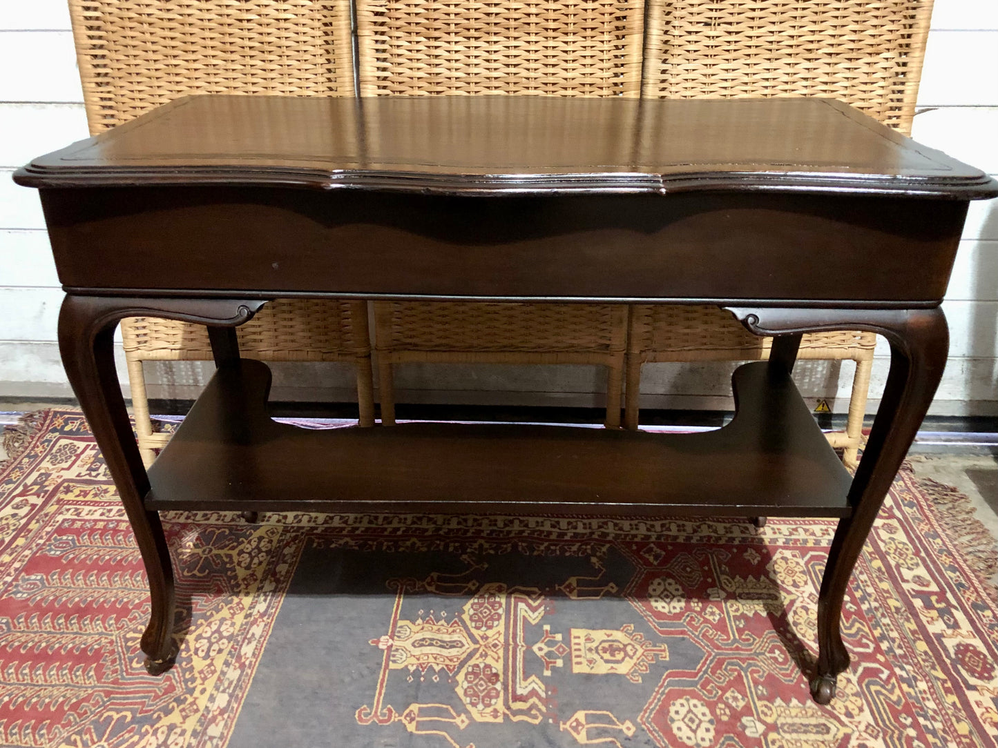 000598....Handsome Antique Mahogany Writing/Hall Table