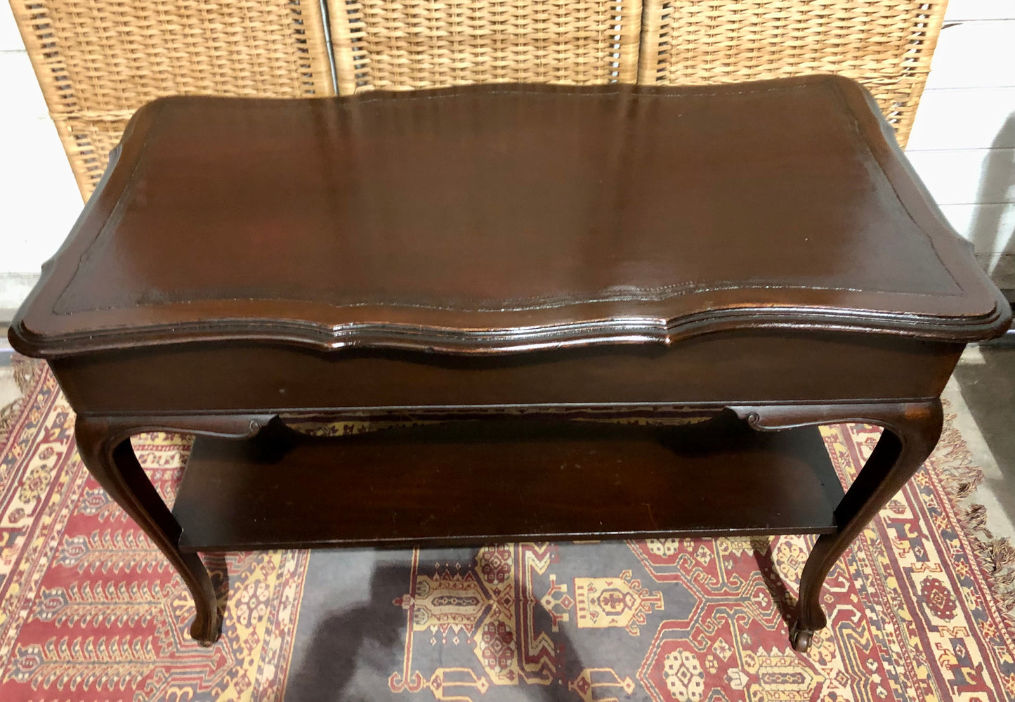 000598....Handsome Antique Mahogany Writing/Hall Table