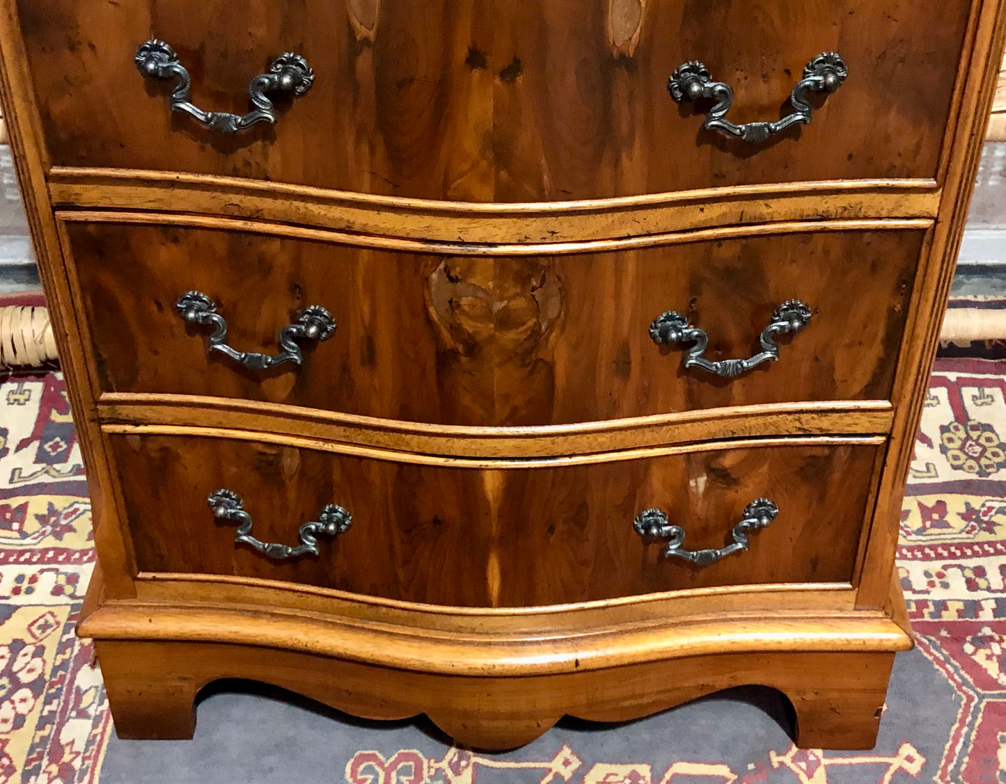 000592....Handsome Vintage Yew Bedside Chest