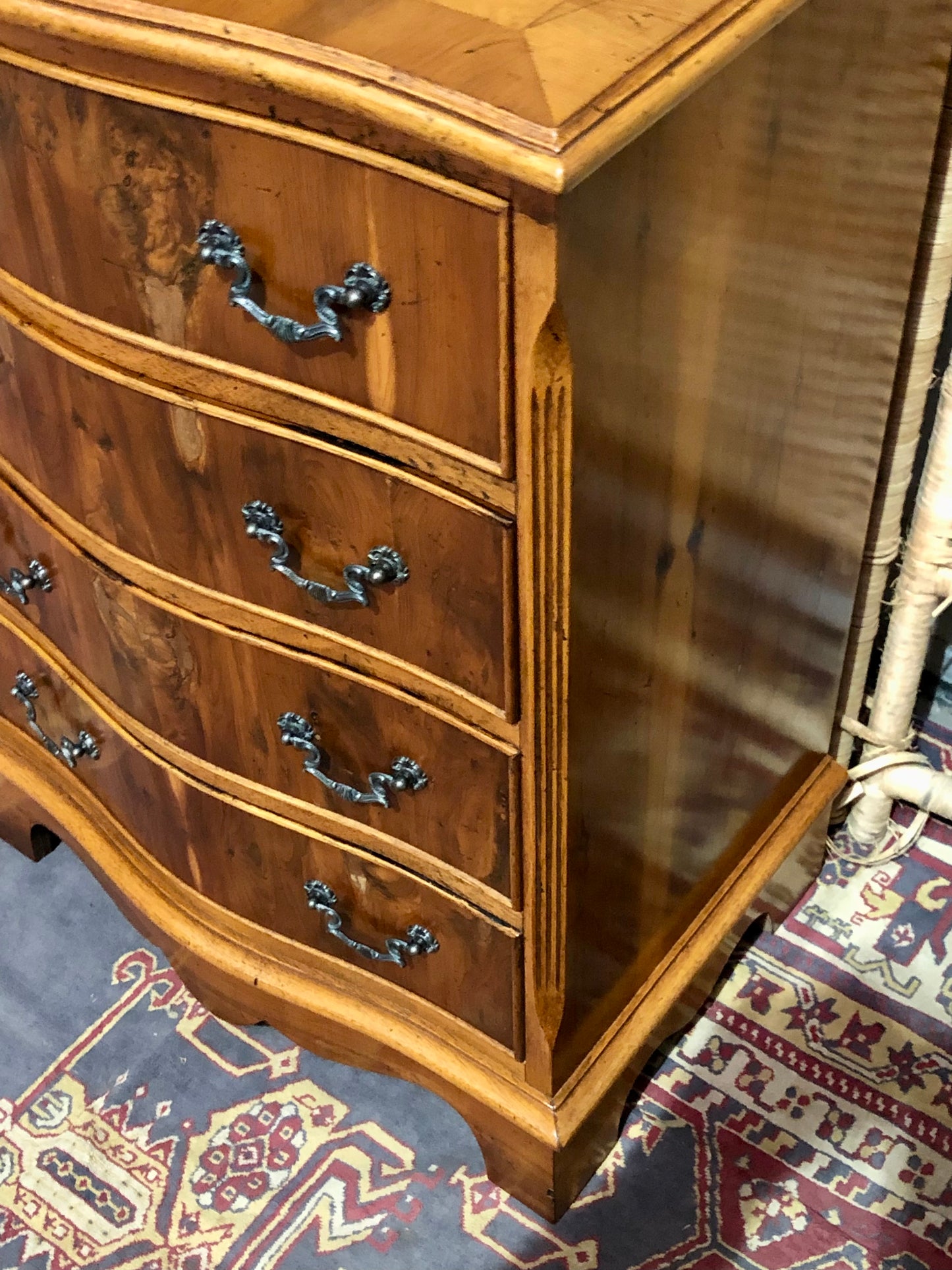 000592....Handsome Vintage Yew Bedside Chest