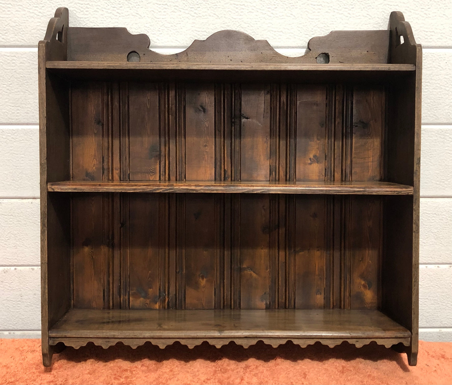 000742....Handsome Small Old Gothic Style Shelves ( sold )