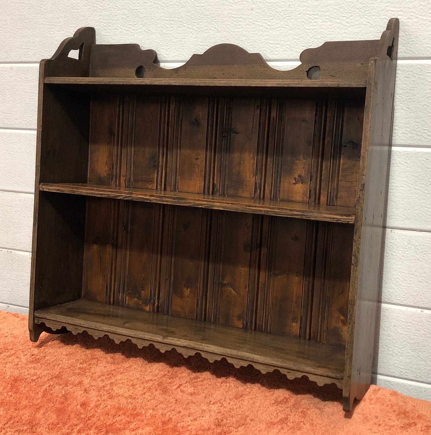 000742....Handsome Small Old Gothic Style Shelves ( sold )