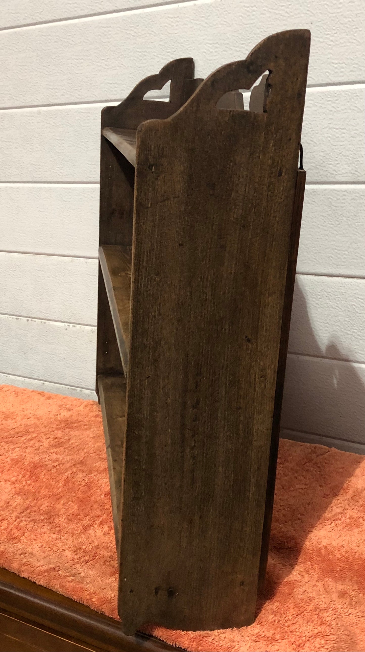 000742....Handsome Small Old Gothic Style Shelves ( sold )
