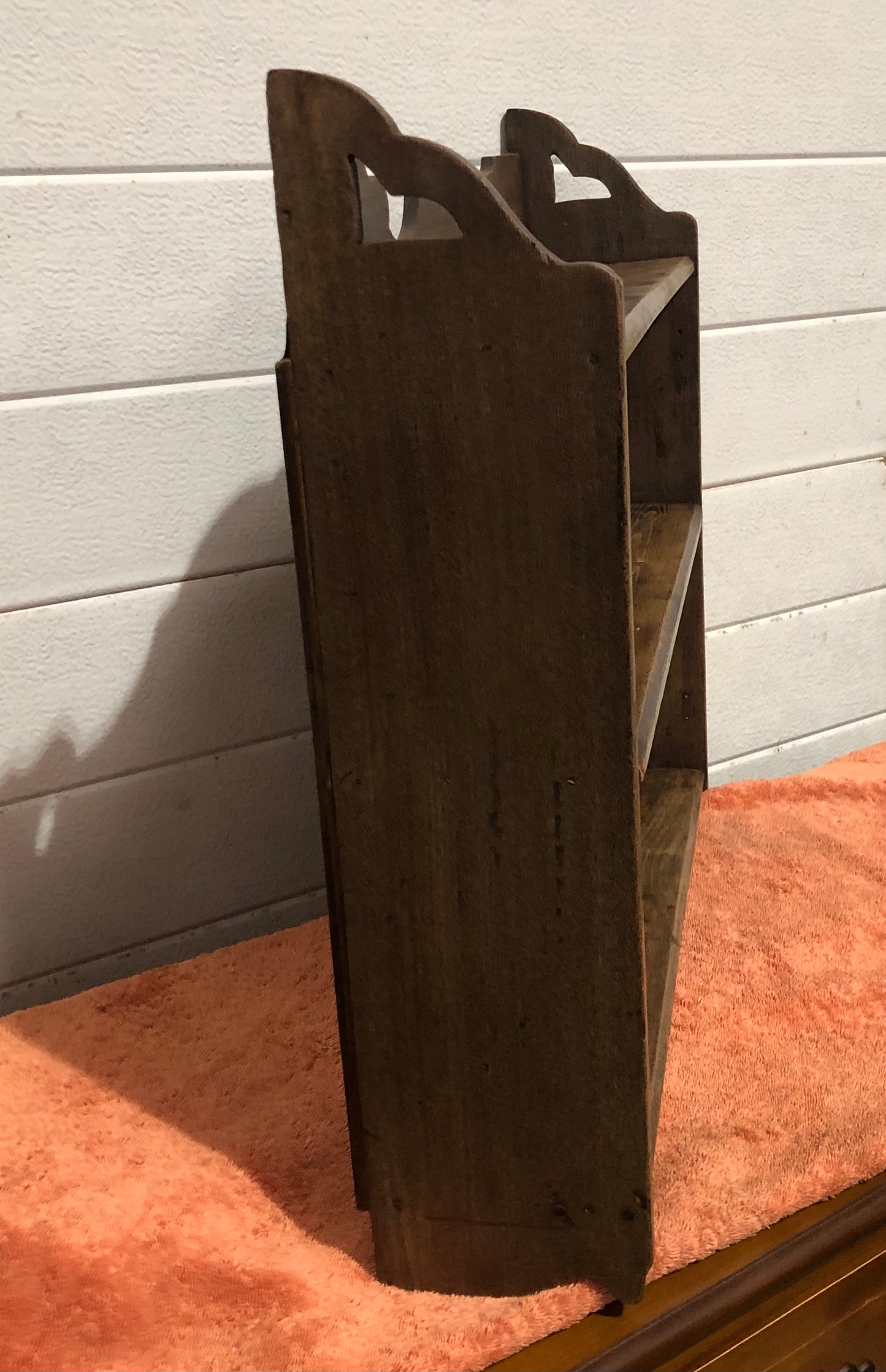 000742....Handsome Small Old Gothic Style Shelves ( sold )