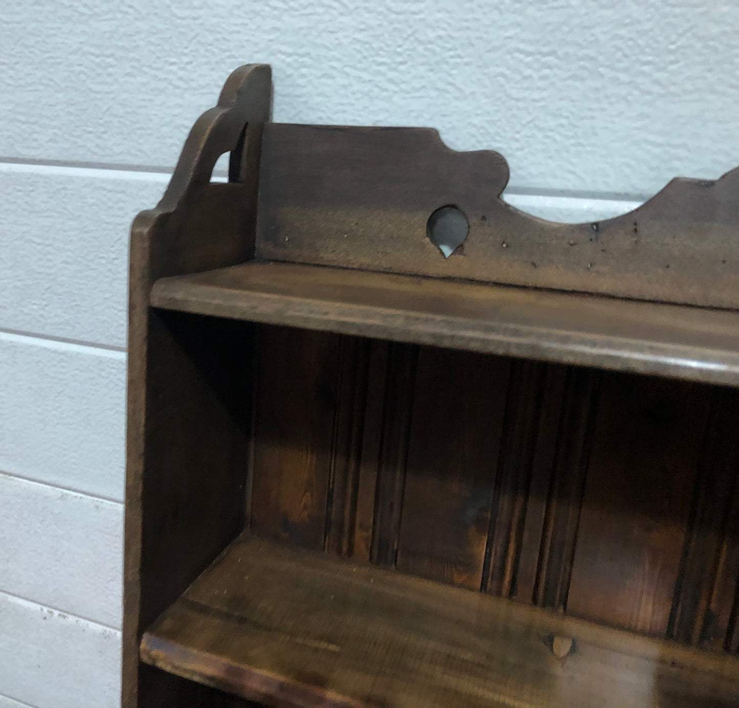 000742....Handsome Small Old Gothic Style Shelves ( sold )
